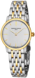 Frederique Constant Slim Line Ladies Watch - Stainless Steel Case & Bracelet - Elegant Dress Watch for Women - Perfect for Business, Parties & Special Occasions