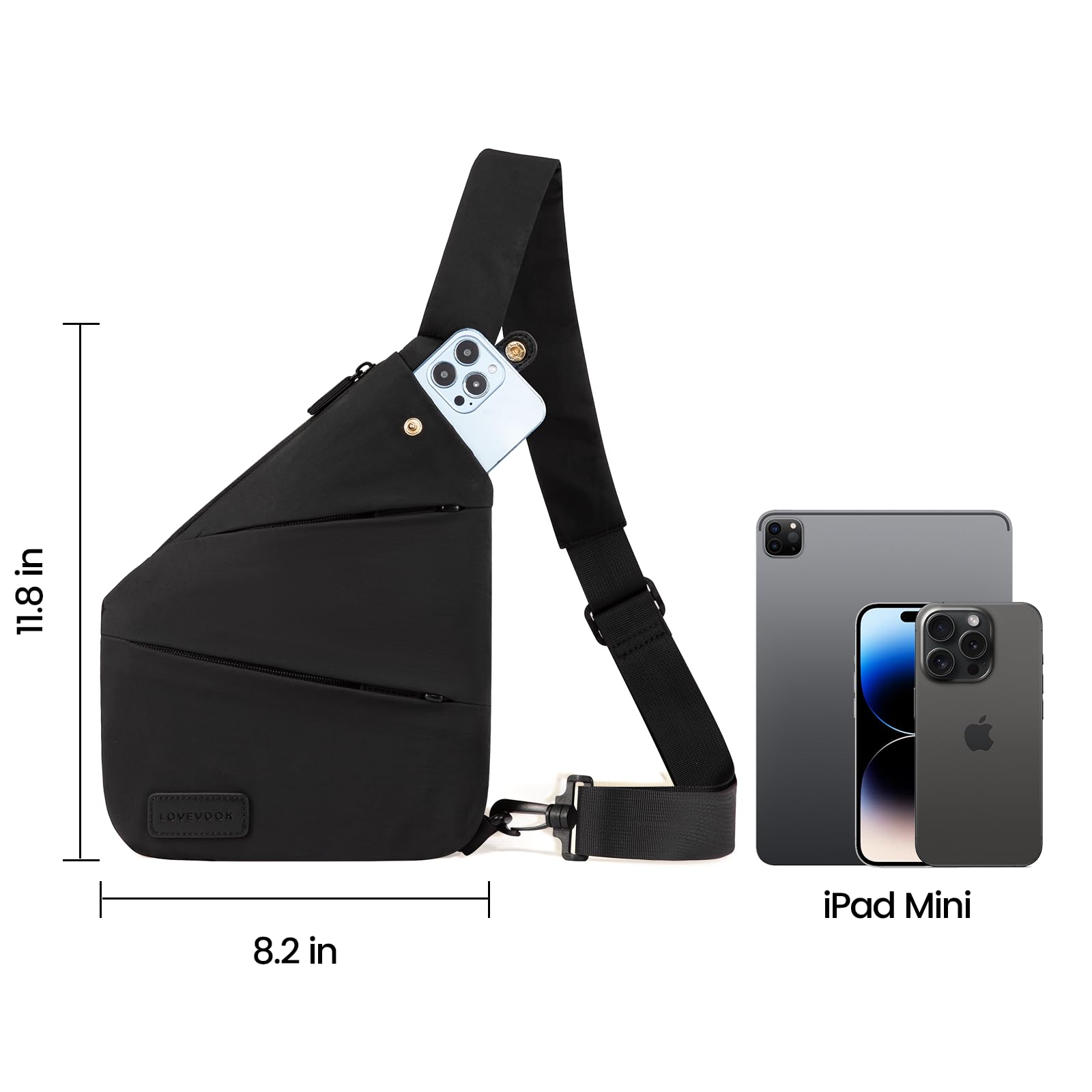 LOVEVOOK Anti Theft Crossbody Bag for Women & Men - Secure Travel Sling Bag with RFID Protection - Perfect for Commuting, Shopping & Outdoor Adventures