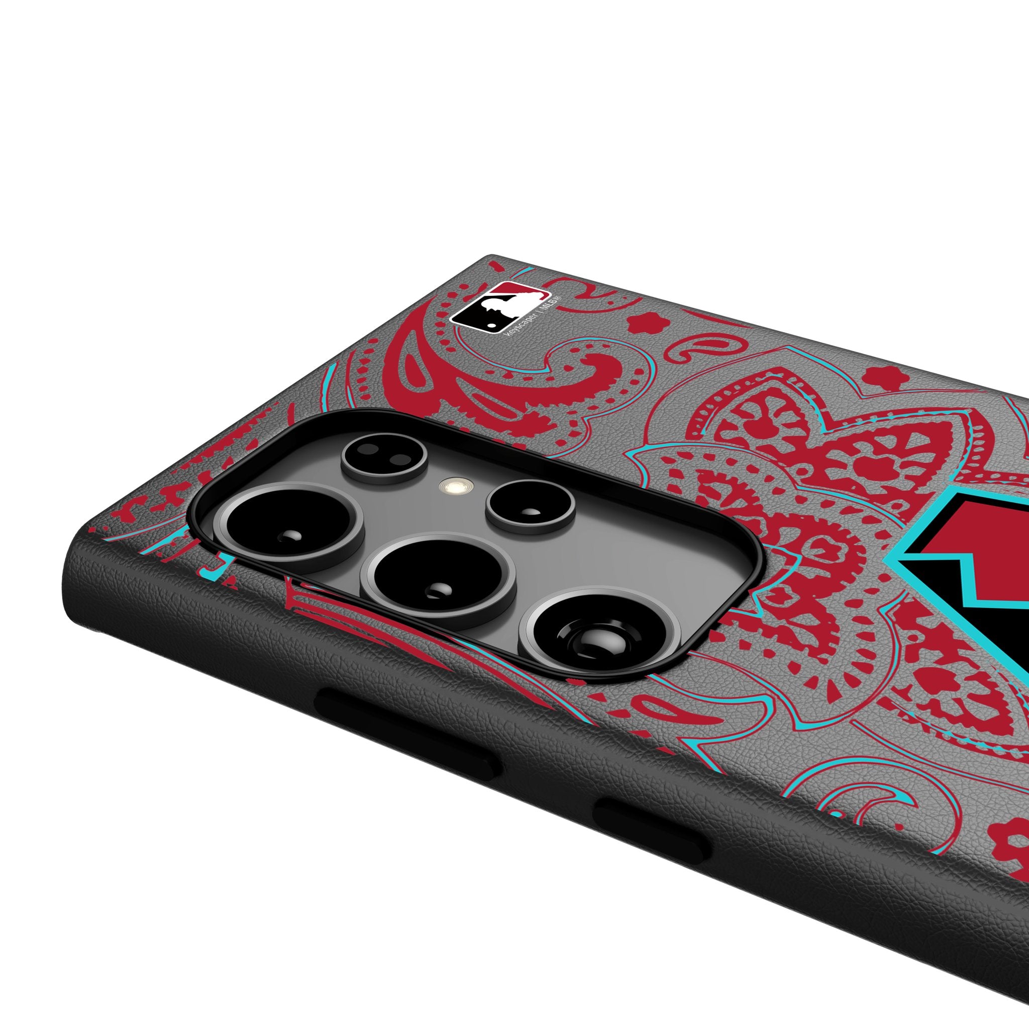 Arizona Diamondbacks Paisley Pattern MagSafe Compatible Phone Case for Samsung Galaxy S23/S22/S21 - Perfect for Baseball Fans & Game Day Protection