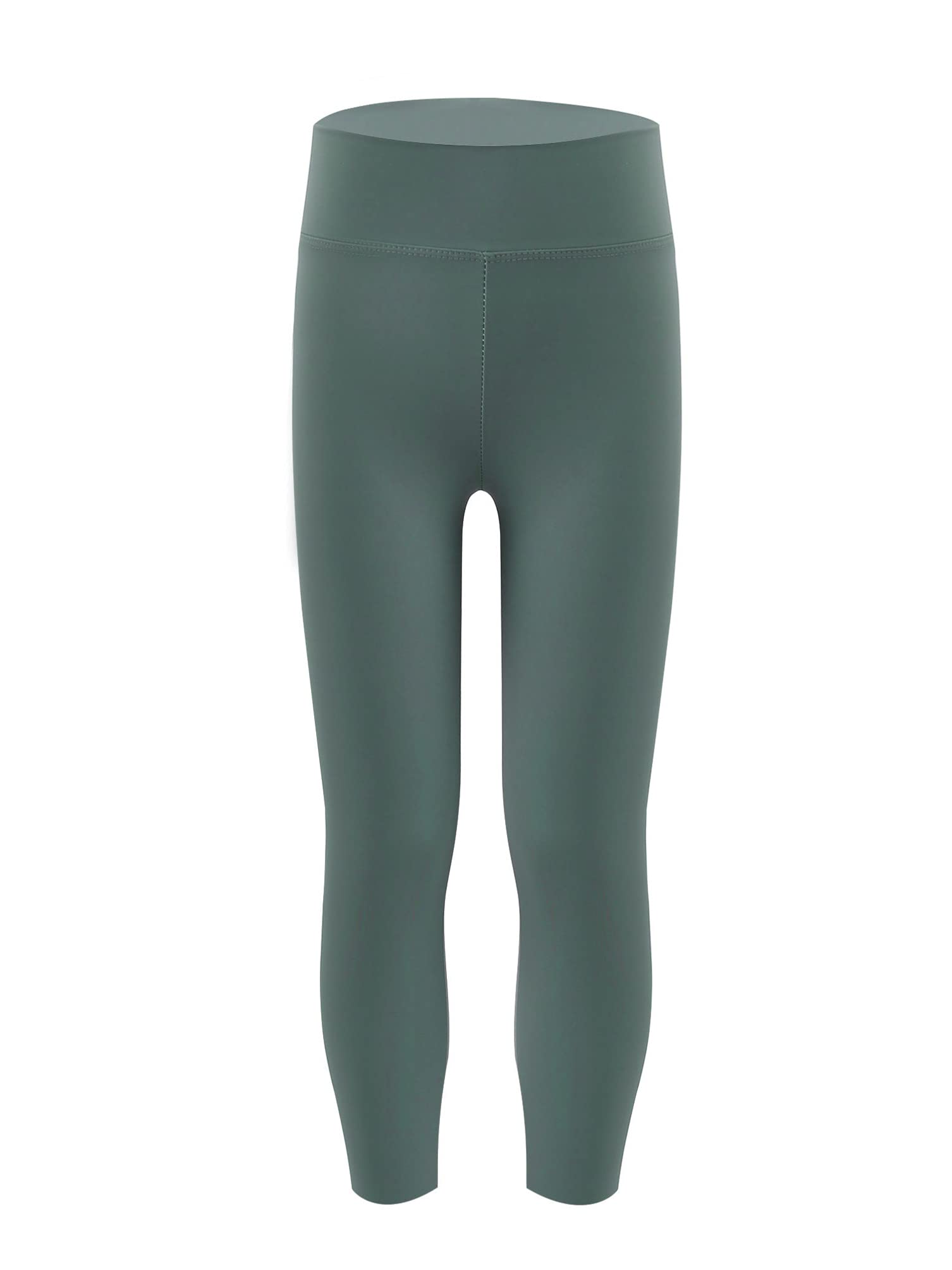 dPois Girls' Stretchy Leggings - Elastic Waistband Soft Dance Tights - Full Length Activewear Pants for Yoga, Running & Playtime