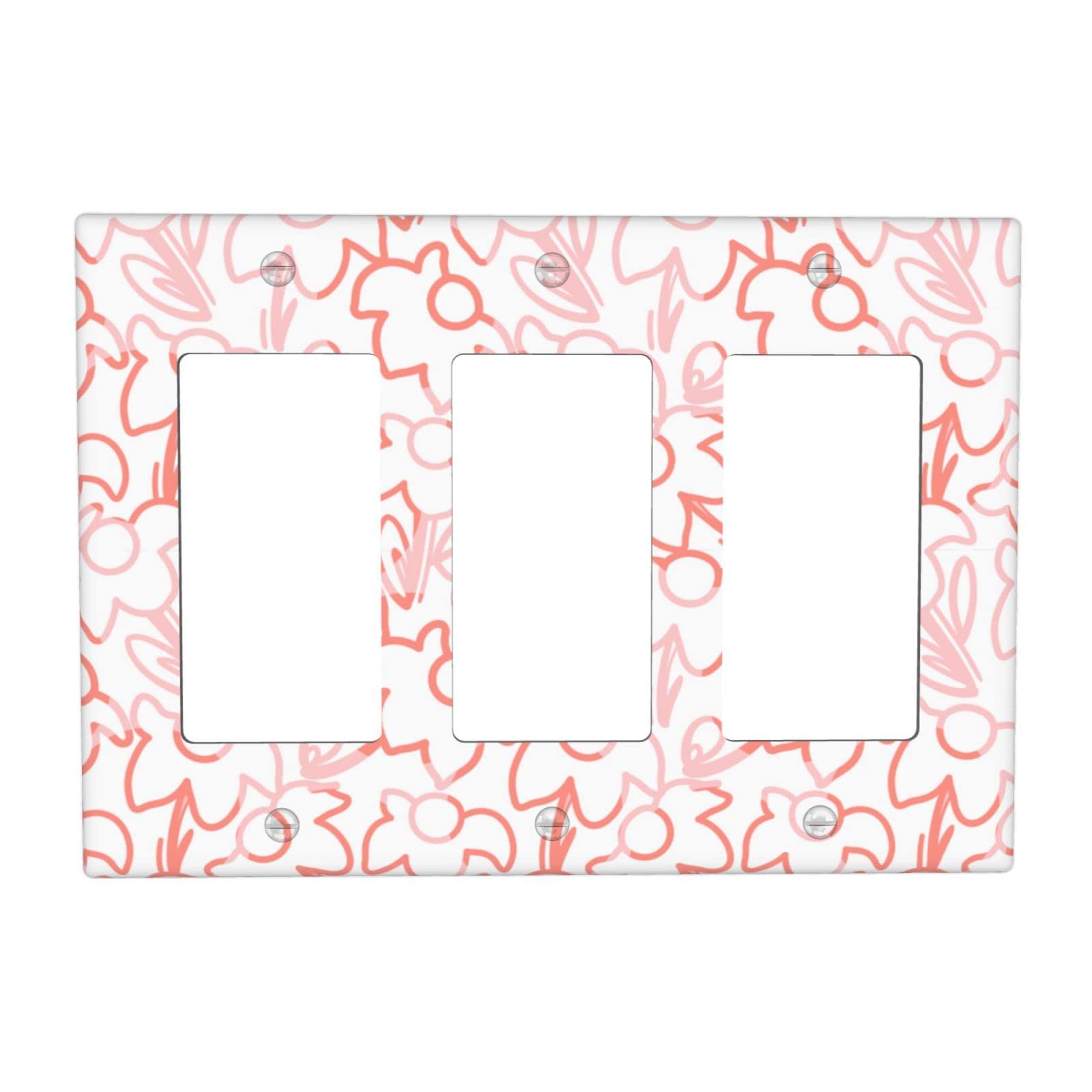 Customizable Decorative Switch Cover Wall Plate - Glossy Finish, 3 Units (4.65