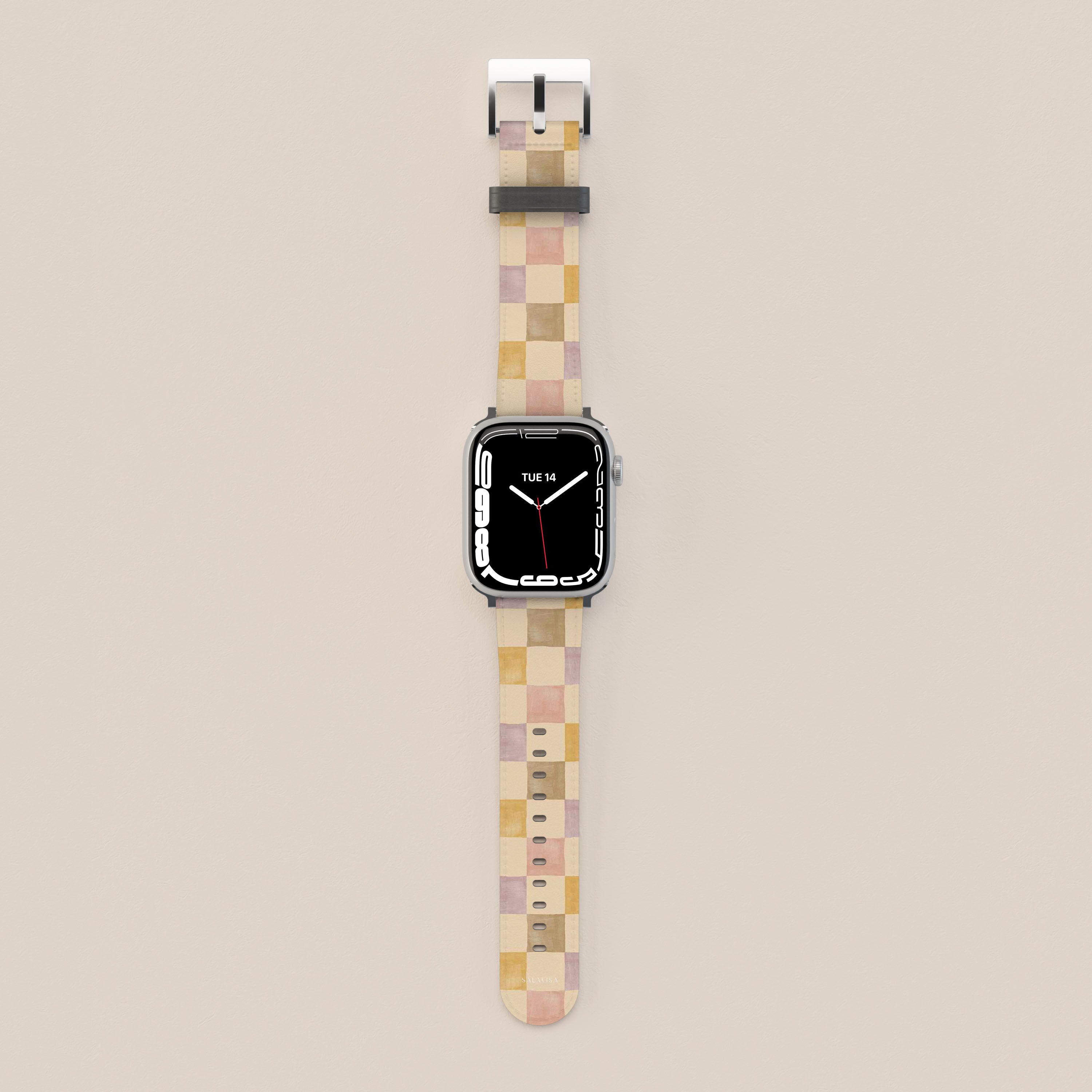 Premium Genuine Leather Apple Watch Band - Soft & Comfortable Strap for Apple Watch Series 1/2/3/4/5/6/7/8/SE - Perfect for Workouts, Running & Everyday Wear