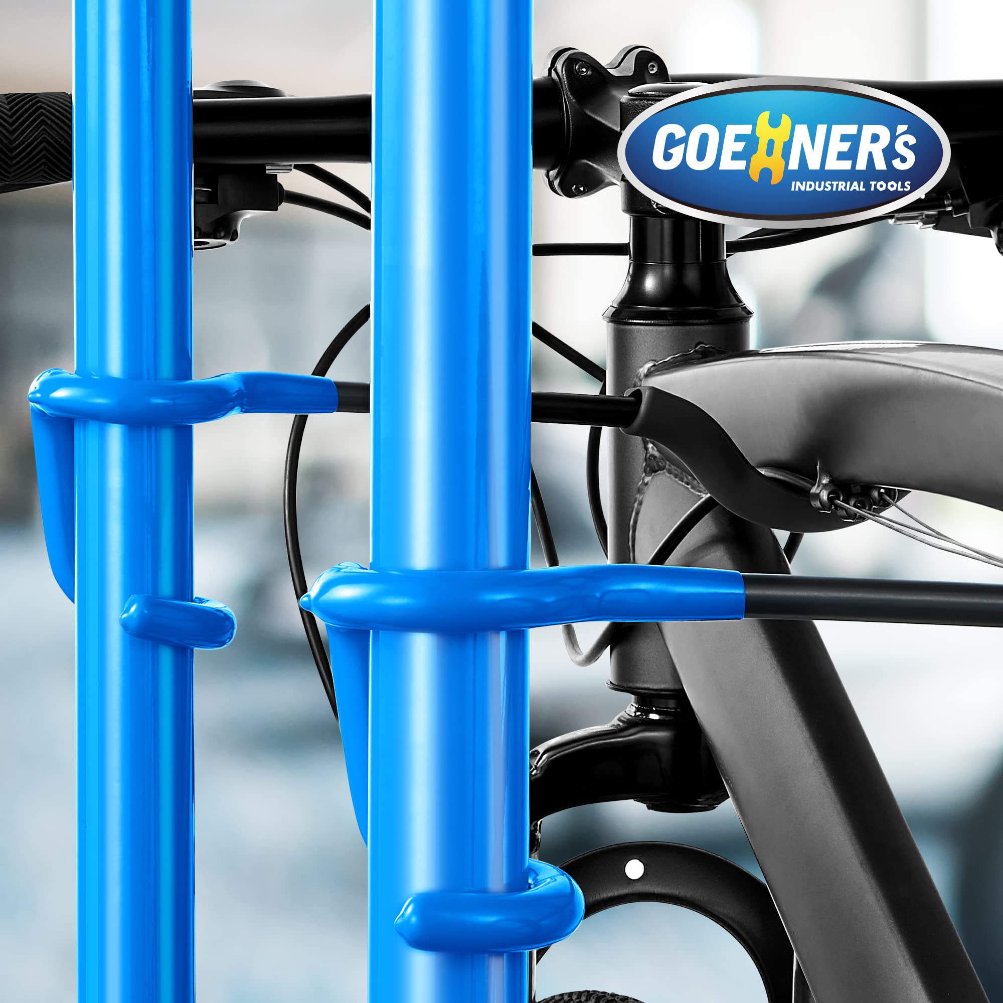 4 Bike Rack Garage Stand (Max 240lb Capacity) - Adjustable Freestanding Vertical Bike Storage Organizer for Indoor Use | No Drill Installation | Fits All Bike Styles | Perfect for Home, Garage & Apartment Storage