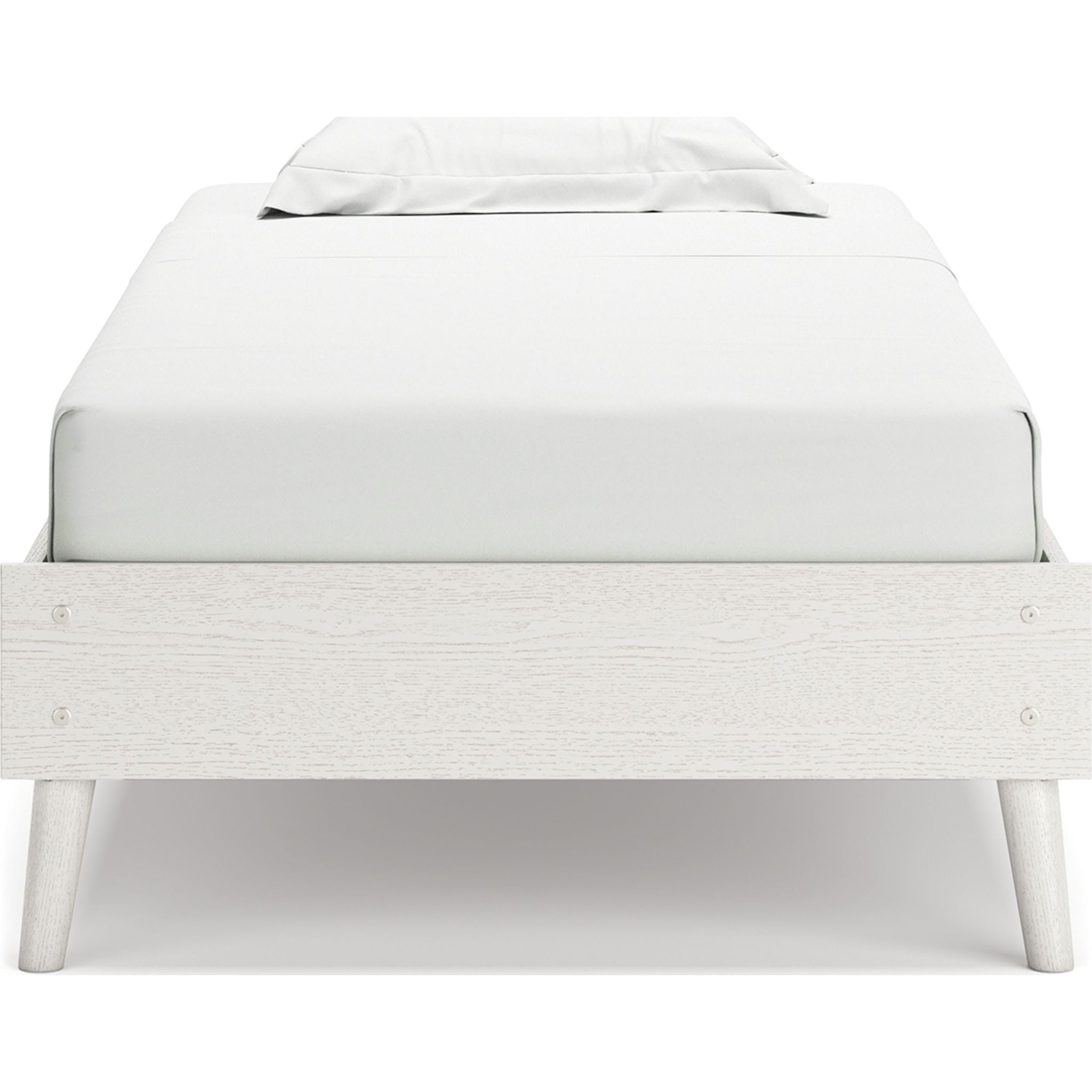 Aprilyn Twin Platform Bed Frame - White Wooden Modern Minimalist Design for Kids, Teens & Adults - Perfect for Bedrooms, Dorms & Guest Rooms