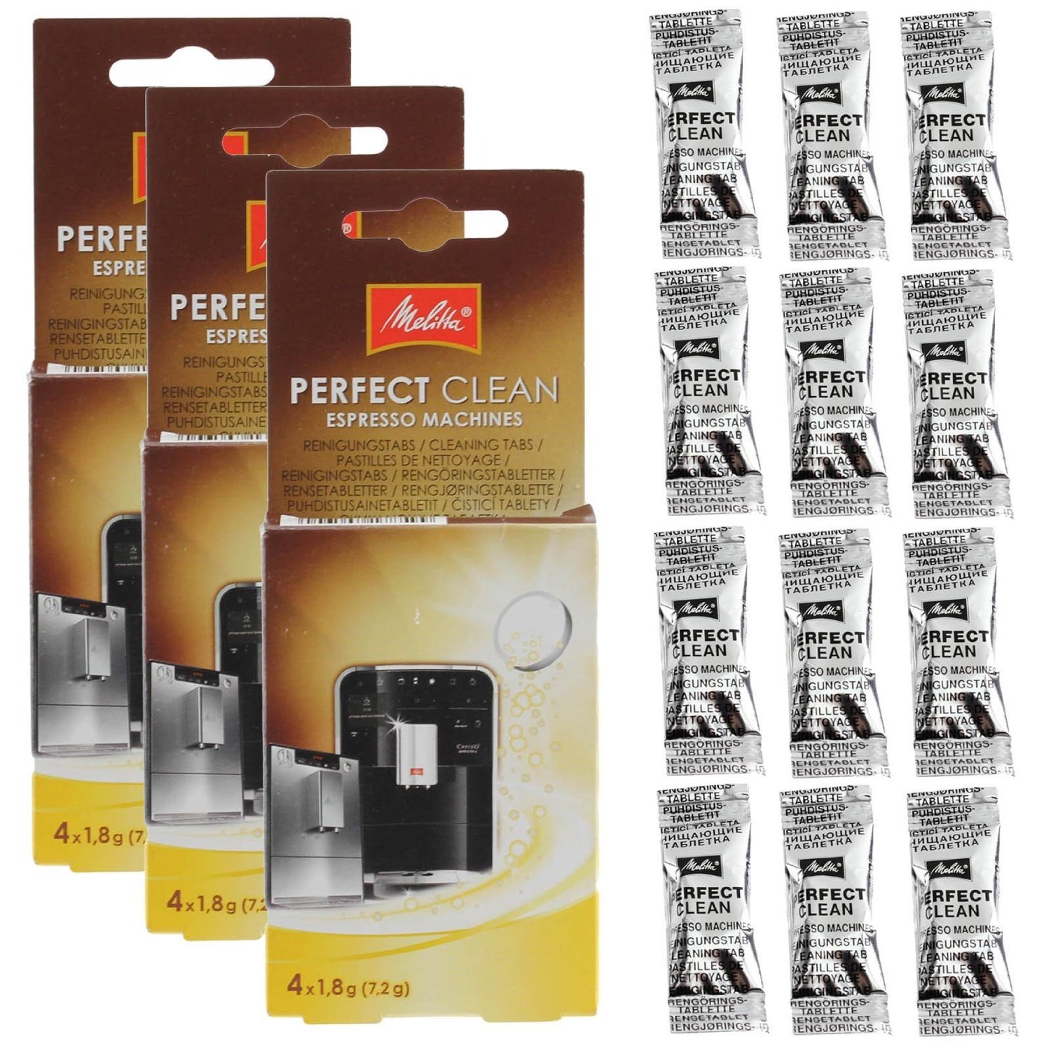 Melitta Perfect Clean Coffee Machine Cleaning Tablets - 12 Pack | Deep Clean & Descale Coffee Makers | Compatible with Drip, Single Serve & Espresso Machines | For Keurig, Ninja, Mr. Coffee & More