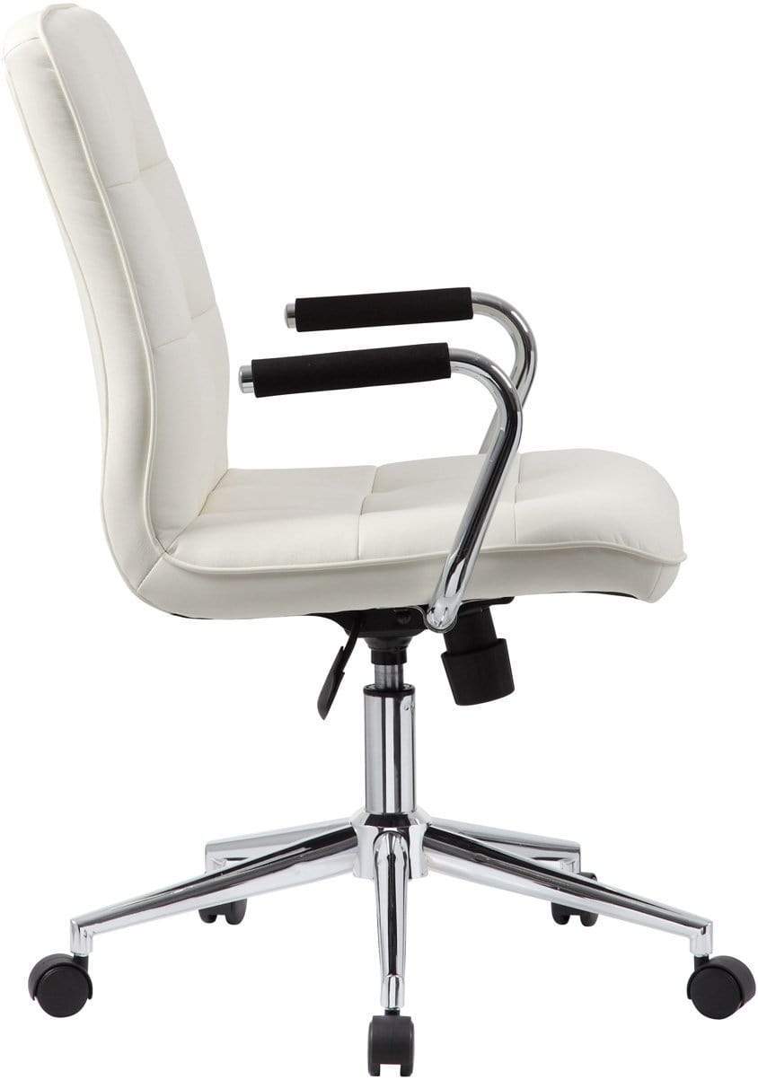 Ergonomic Boss Modern Office Chair with Chrome Arms - Adjustable Height & Lumbar Support - Black [B331 BK] for Home Office, Gaming & Executive Workspace