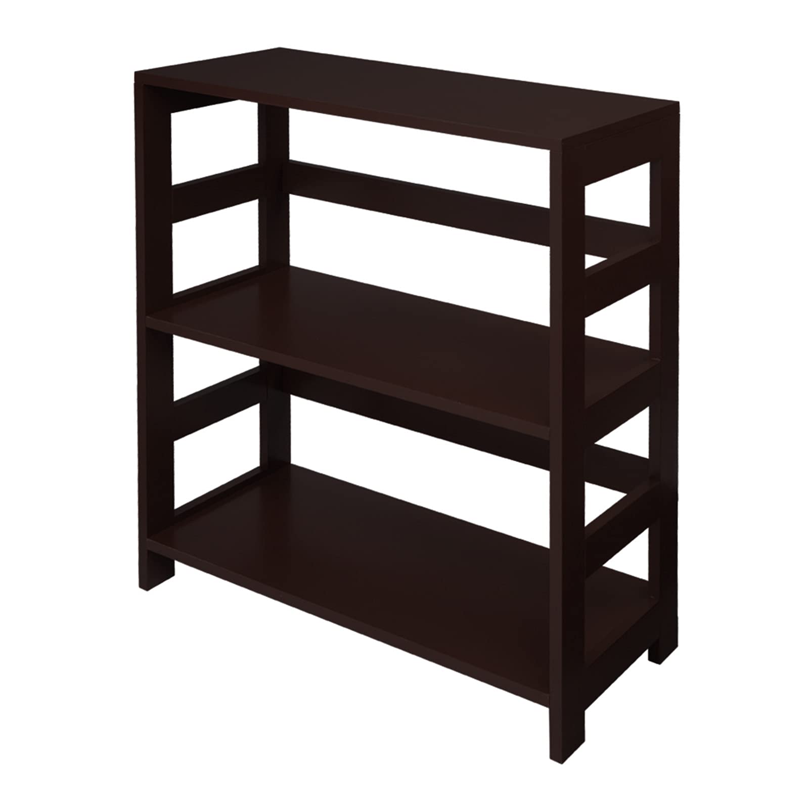 3-Tier Wooden Storage Rack & Bookcase Shelf Organizer - Brown | Space-Saving Home & Office Storage Solution for Books, Decor & Essentials