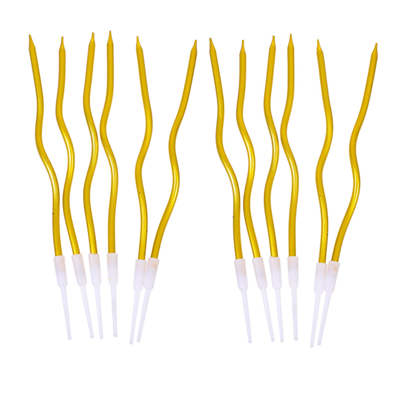 Spiral Birthday Candles with Holders - 2 Boxes for Wedding & Party Cakes