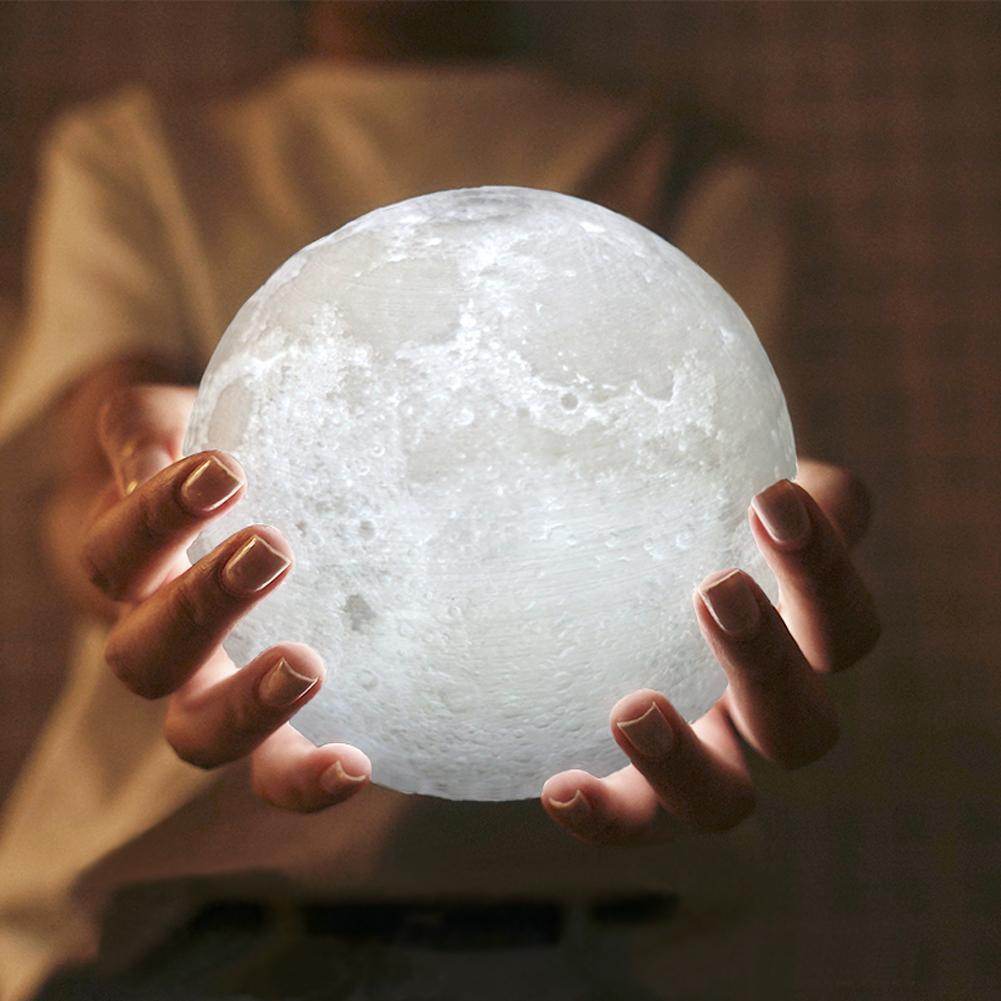 3D Moon Lamp with Remote Control - Realistic Lunar Night Light for Bedroom, Nursery, Gift | Perfect for Relaxation, Meditation & Home Decor