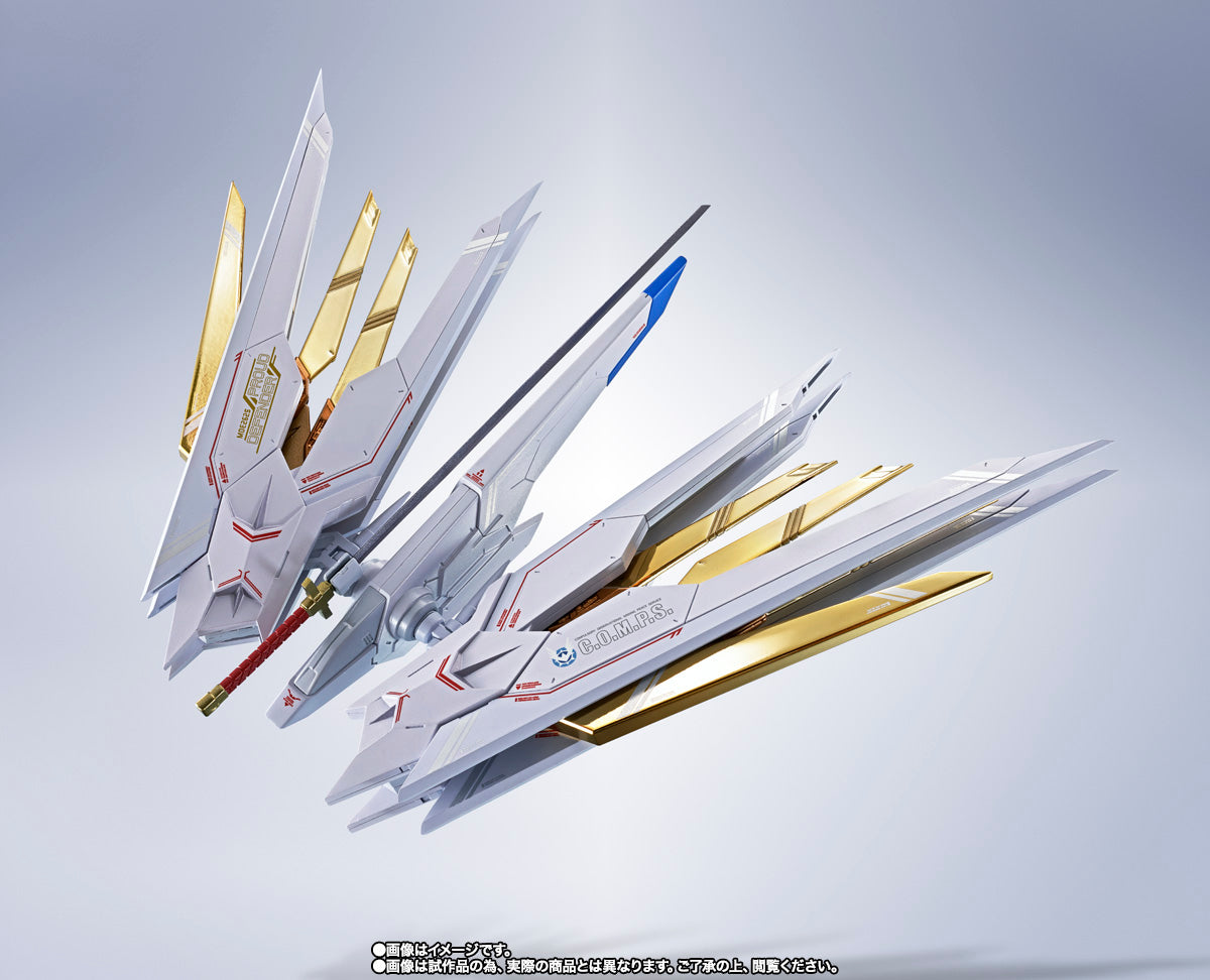 Bandai Metal Robot Spirits Gundam Seed Freedom MDE262S Proud Defender Action Figure with Effect Parts - Japan Version - Perfect for Anime Collectors & Gundam Fans Display