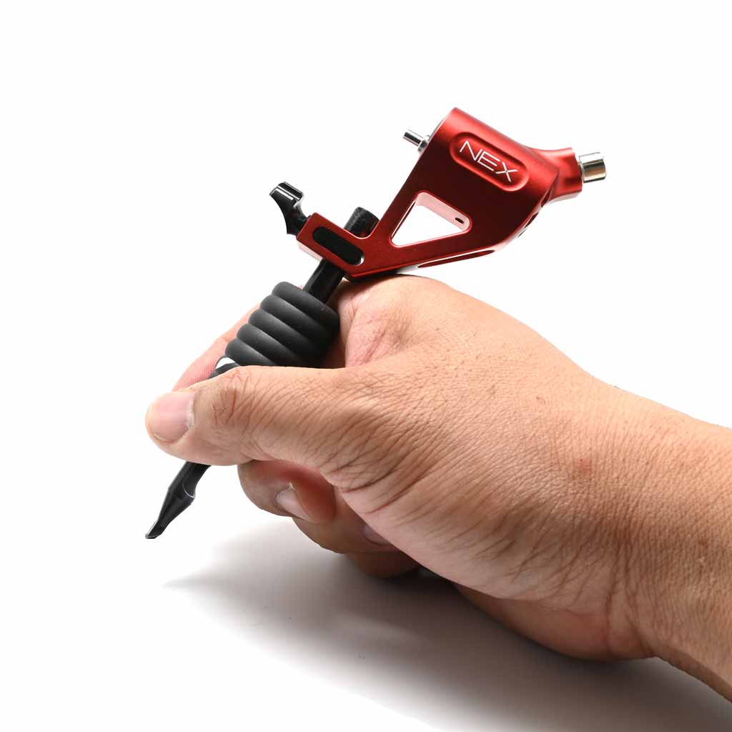 NEX Professional Rotary Tattoo Machine with 3.5mm Stroke - Red | Wireless Tattoo Gun for Artists | Perfect for Lining, Shading & Coloring Tattoos