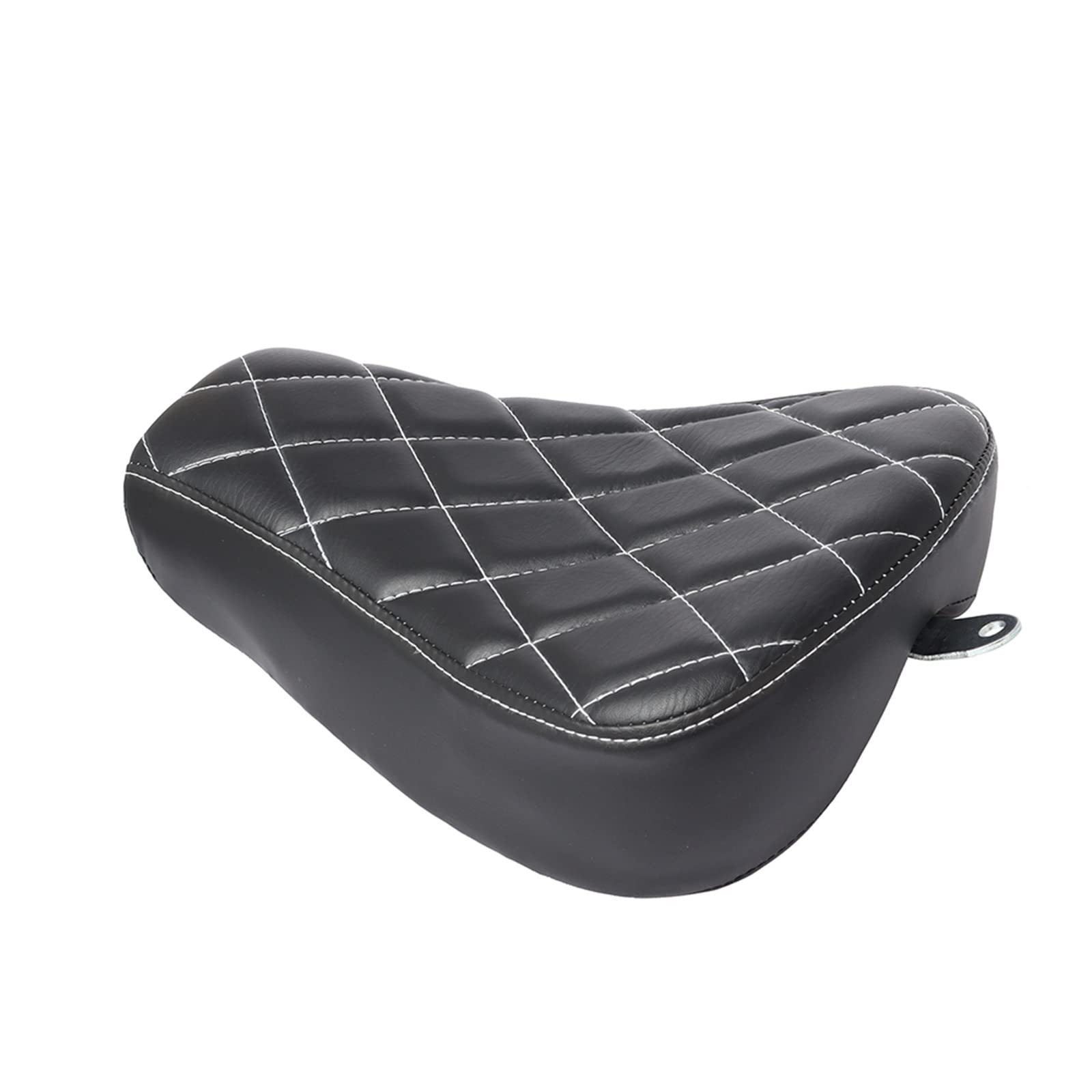 Premium Motorcycle Solo Seat Cushion for Harley Sportster XL1200 883 72 48 - Black Diamond Stitching - Comfort Ride Accessory for Long Distance Cruising & Daily Commuting