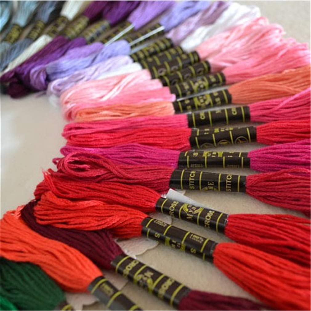 Timetries 50-Skein Colorful Embroidery Floss Set - Premium Cross Stitch Threads for Friendship Bracelets, DIY Crafts & Needlework Projects - Perfect for Scrapbooking, Sewing & Handmade Jewelry Making
