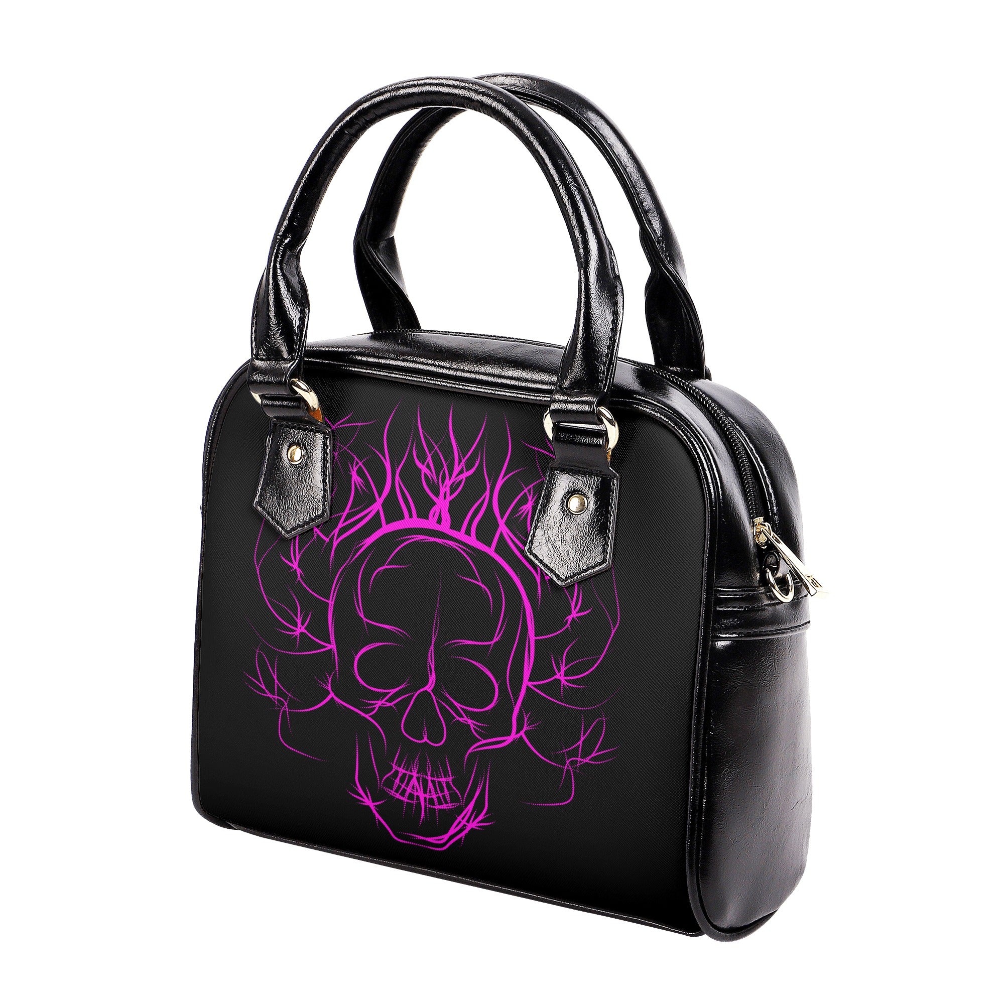 Gothic Purple Skull Shoulder Bag for Women - Trendy Crossbody Purse for Halloween, Cosplay & Night Out - Unique Gothic Fashion Accessory