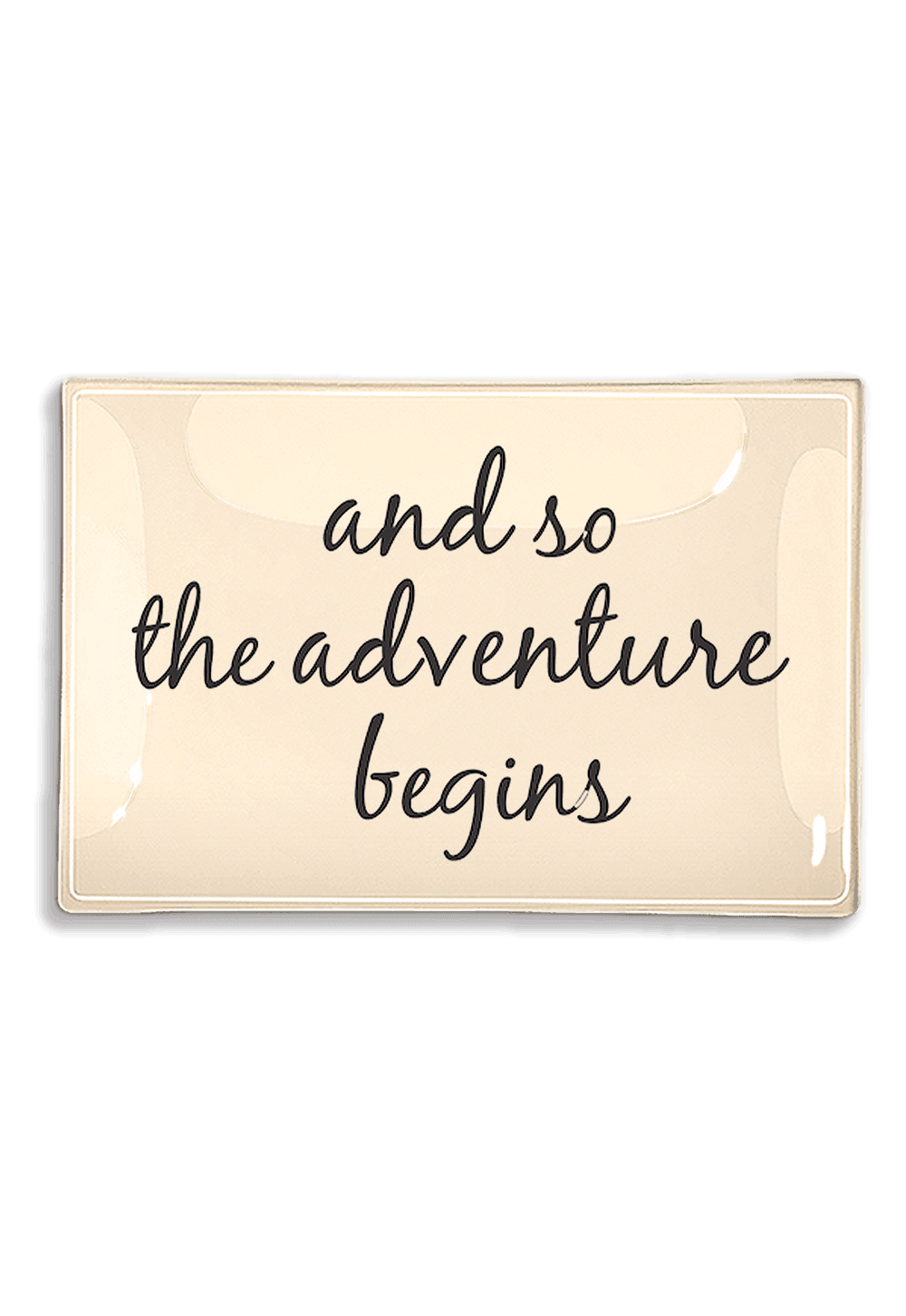 Decoupage Glass Tray - Handcrafted Adventure Themed Serving Tray for Home Decor, Coffee Table Centerpiece & Gift Giving | Perfect for Parties, Tea Time & Displaying Trinkets