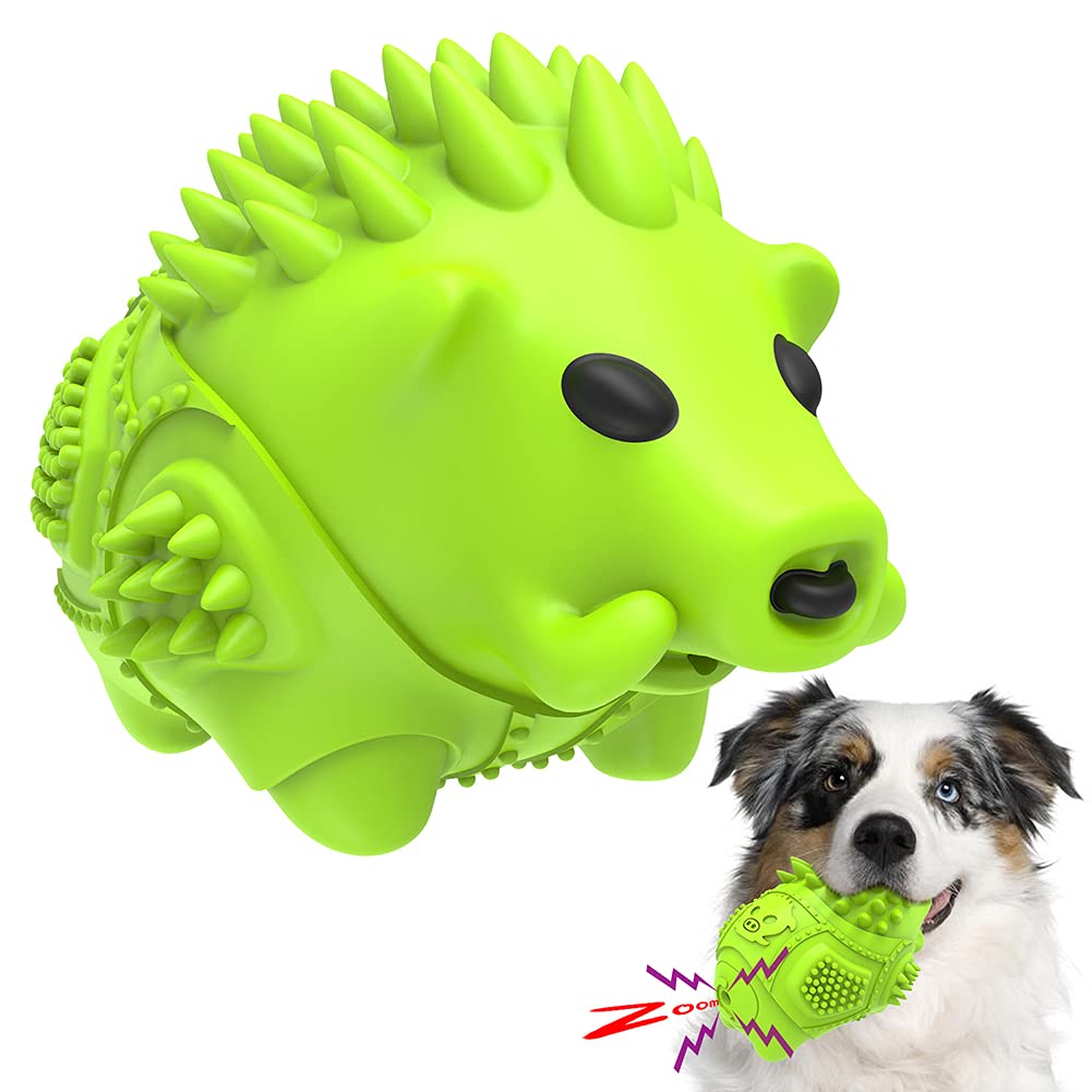 Durable Squeaky Dog Toys for Aggressive Chewers - Puppy Chew Toys for Teeth Cleaning, Rubber Molar Chew Toys for Medium & Large Dogs (Wild Boar/Shark Shape) - Perfect for Playtime, Training & Dental Health