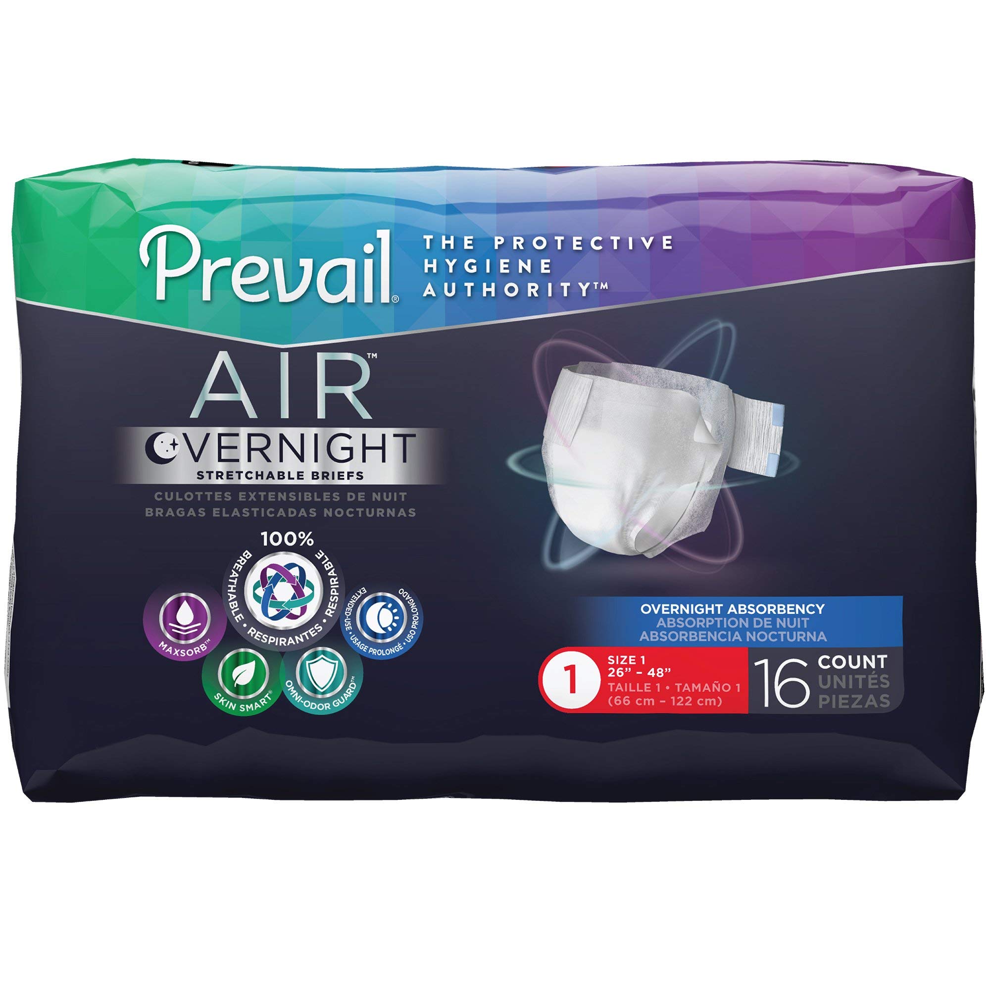 Premium Adult Disposable Briefs with Tab Closure - Size 1, Heavy Absorbency (Case of 96) | Ideal for Overnight Protection, Incontinence Care & Post-Surgical Recovery