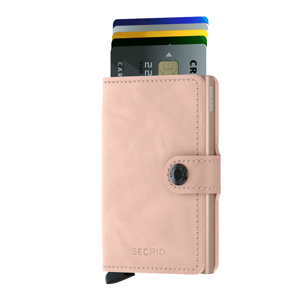 SECRID Vintage Leather Mini Wallet for Women & Men - RFID Blocking Slim Card Holder - Perfect for Travel, Business & Everyday Use