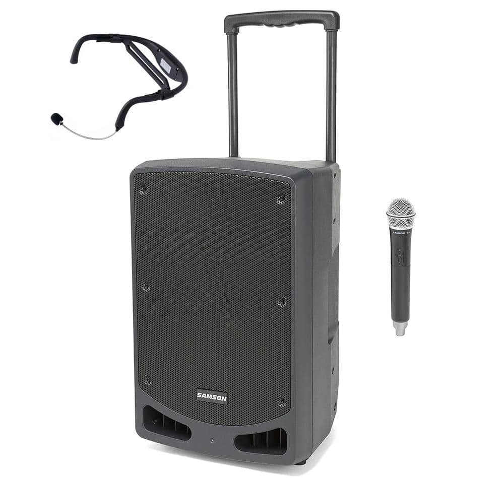 Samson Expedition XP312W Portable PA System with AH8 Splash-Resistant Headset - Perfect for Outdoor Events, Live Performances & Public Speaking