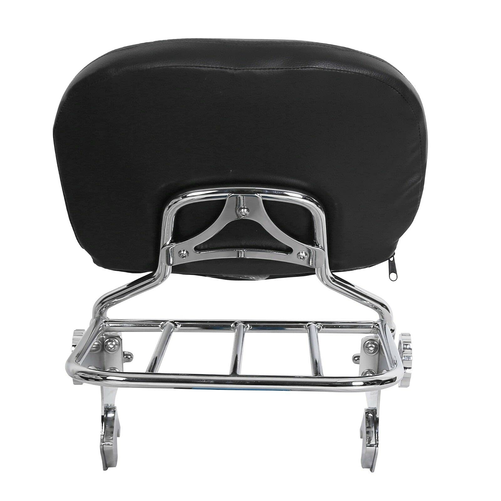 Adjustable Sissy Bar Backrest & Luggage Rack for Harley Davidson 000565 - Universal Fit Motorcycle Passenger Back Support & Storage Rack for Long Rides and Road Trips