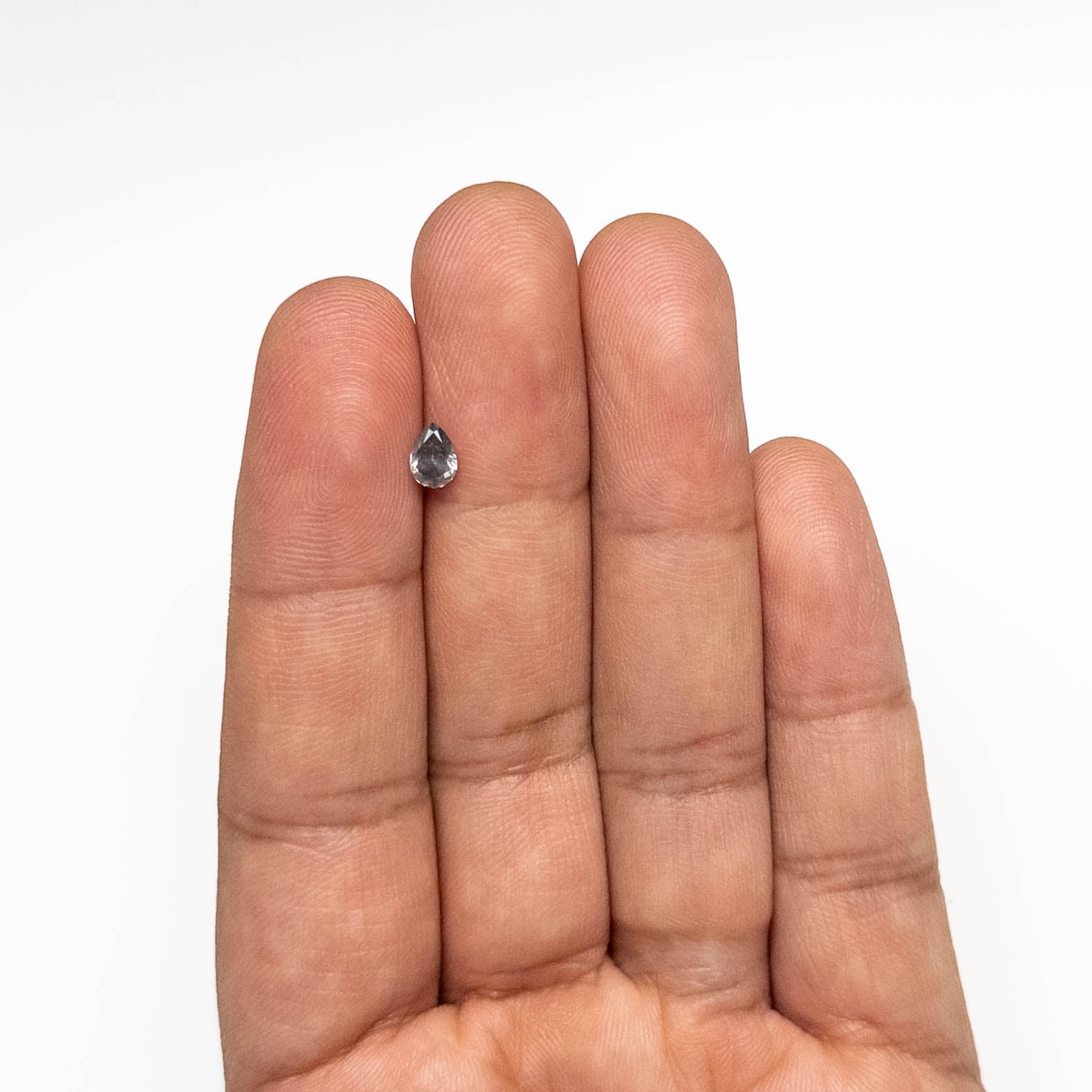 0.41ct Fancy Grey Pear Brilliant Cut Diamond - 5.75x4.07x2.48mm (19923) for Engagement Rings & Fine Jewelry