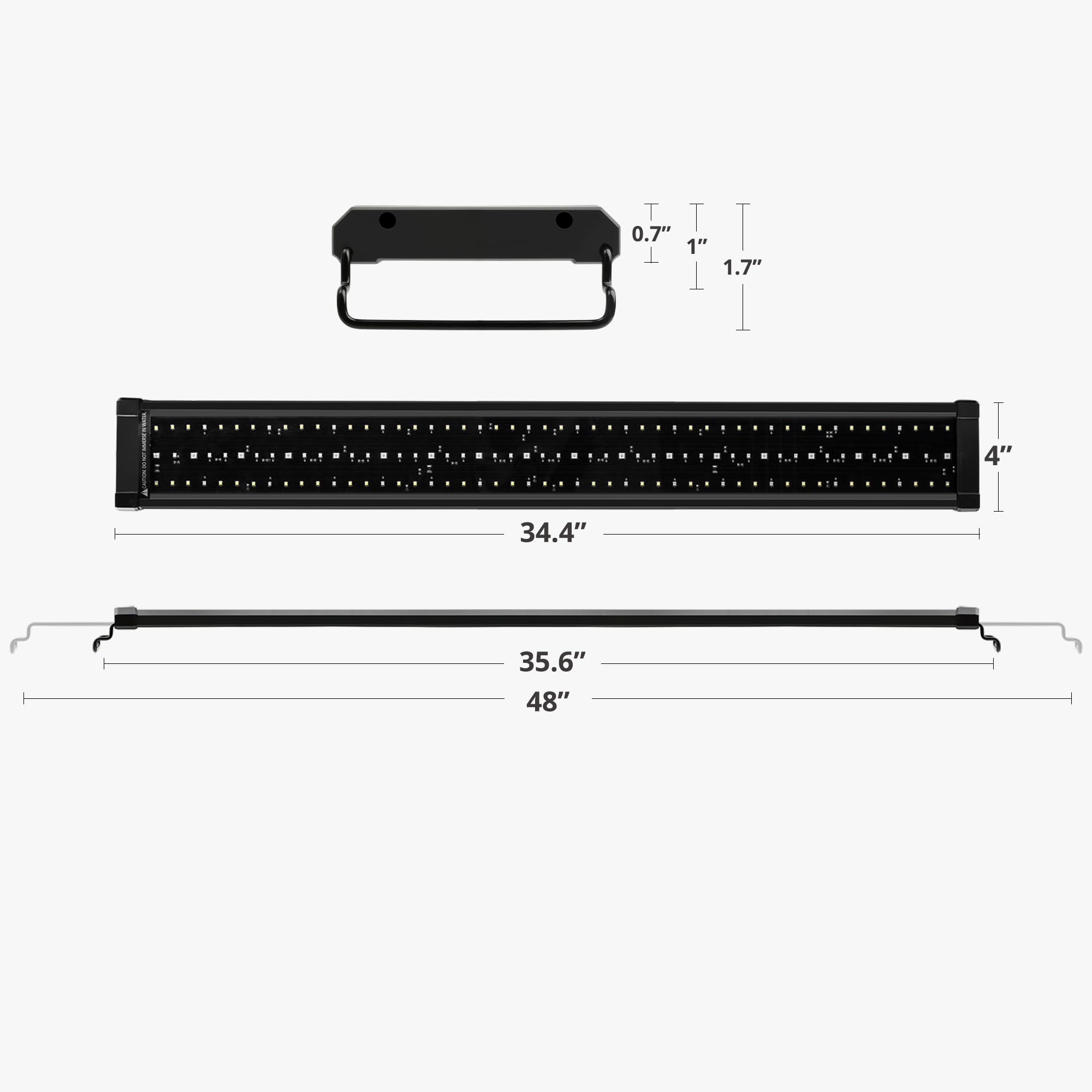 NICREW 36W Saltwater Aquarium LED Light for Coral Reef Tanks - Programmable Timer & Dimmable Marine Lighting (36-48 Inch) - Perfect for Saltwater Fish Tanks, Coral Growth & Reef Aquascaping