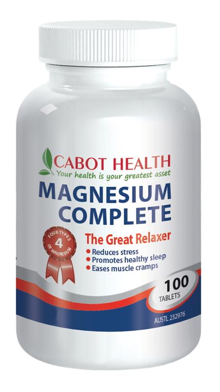 Cabot Health Magnesium Complete Supplement - High Absorption Magnesium Complex with Glycinate, Citrate & Malate for Muscle, Nerve & Bone Support - Ideal for Athletes, Stress Relief & Better Sleep