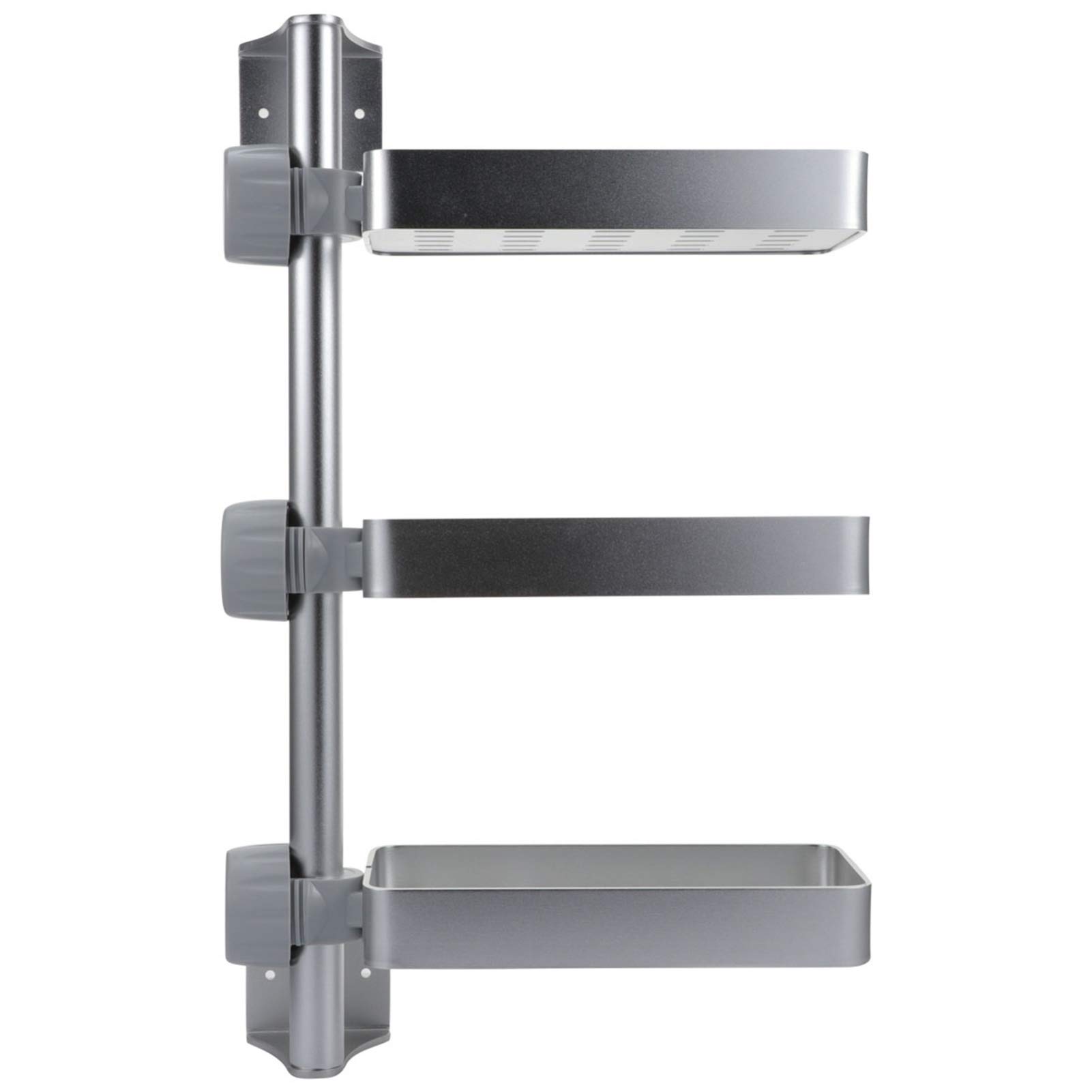 VOSAREA 360° Rotating Spice Rack Organizer - Adjustable Foldable Wall Mount Kitchen Shelf for Seasonings & Condiments - No Drill Installation - Perfect for Small Spaces & Pantry Organization