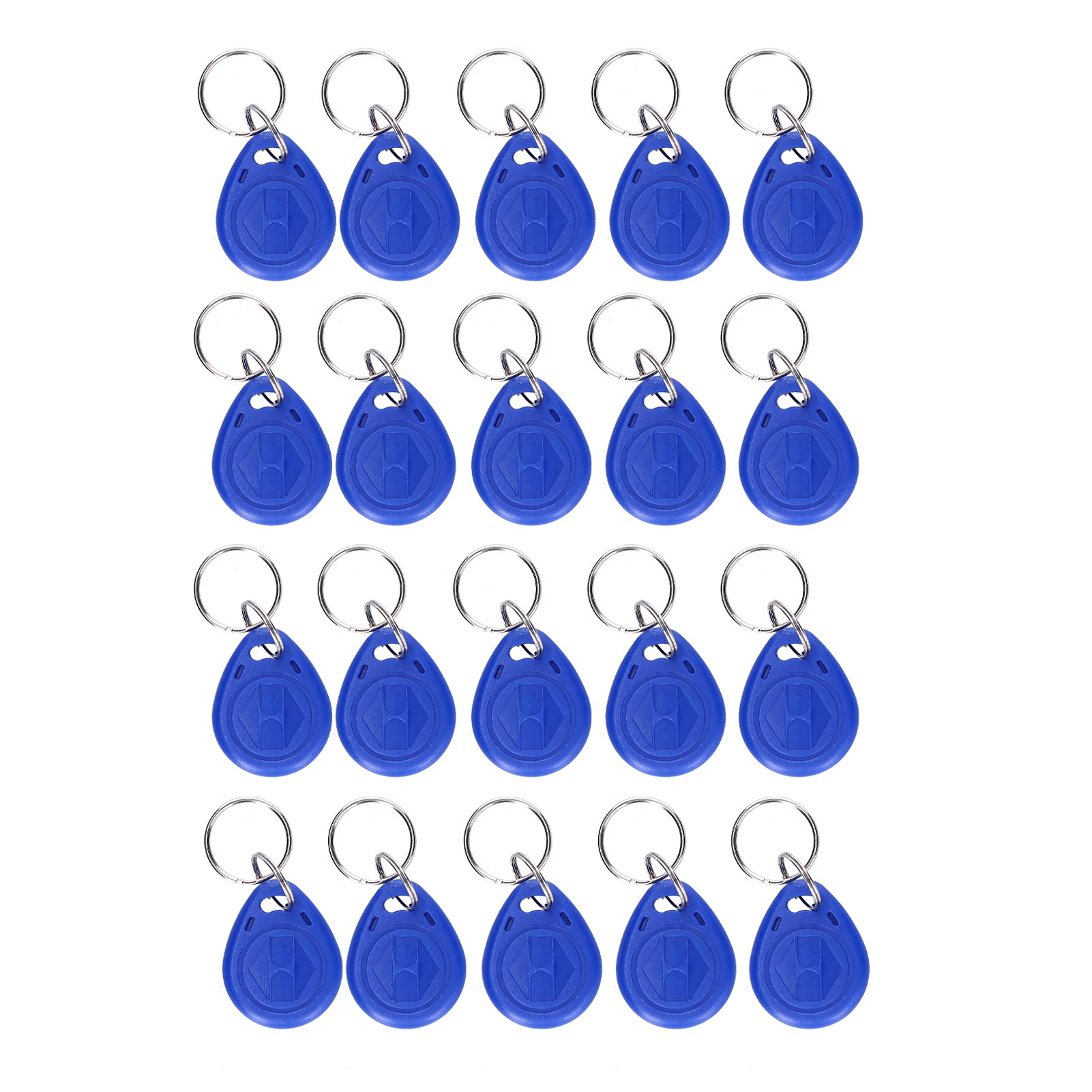 JOOTEN 20 PCS 125KHz RFID Key Fob Proximity ID Card Token Tag Keypad Card - Secure Door Entry Access Control System for Home, Office & Hotel Security Locks - Read Only - Perfect for Keyless Entry & Building Access Management