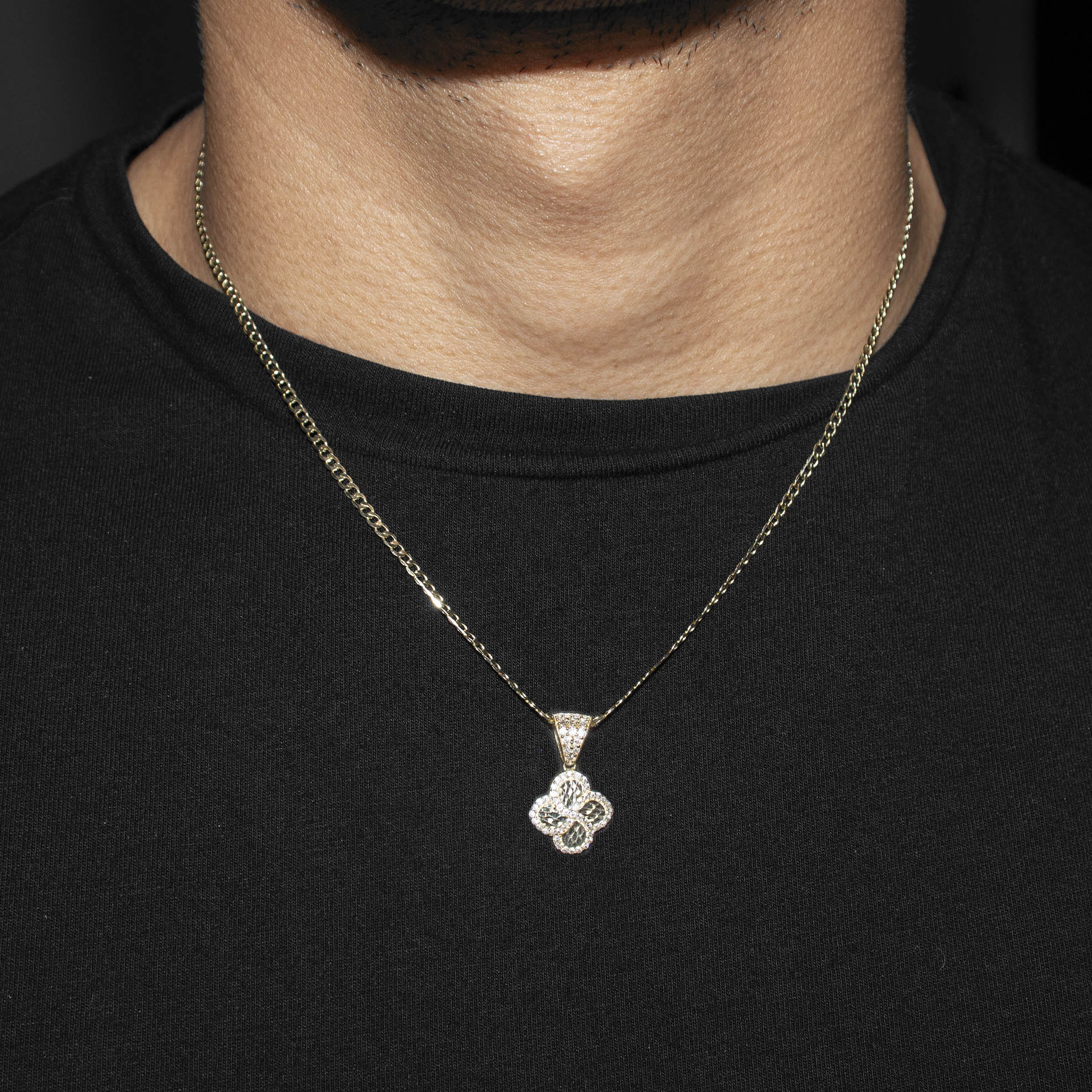 10K Yellow Gold Nugget Necklace for Women - 1.5