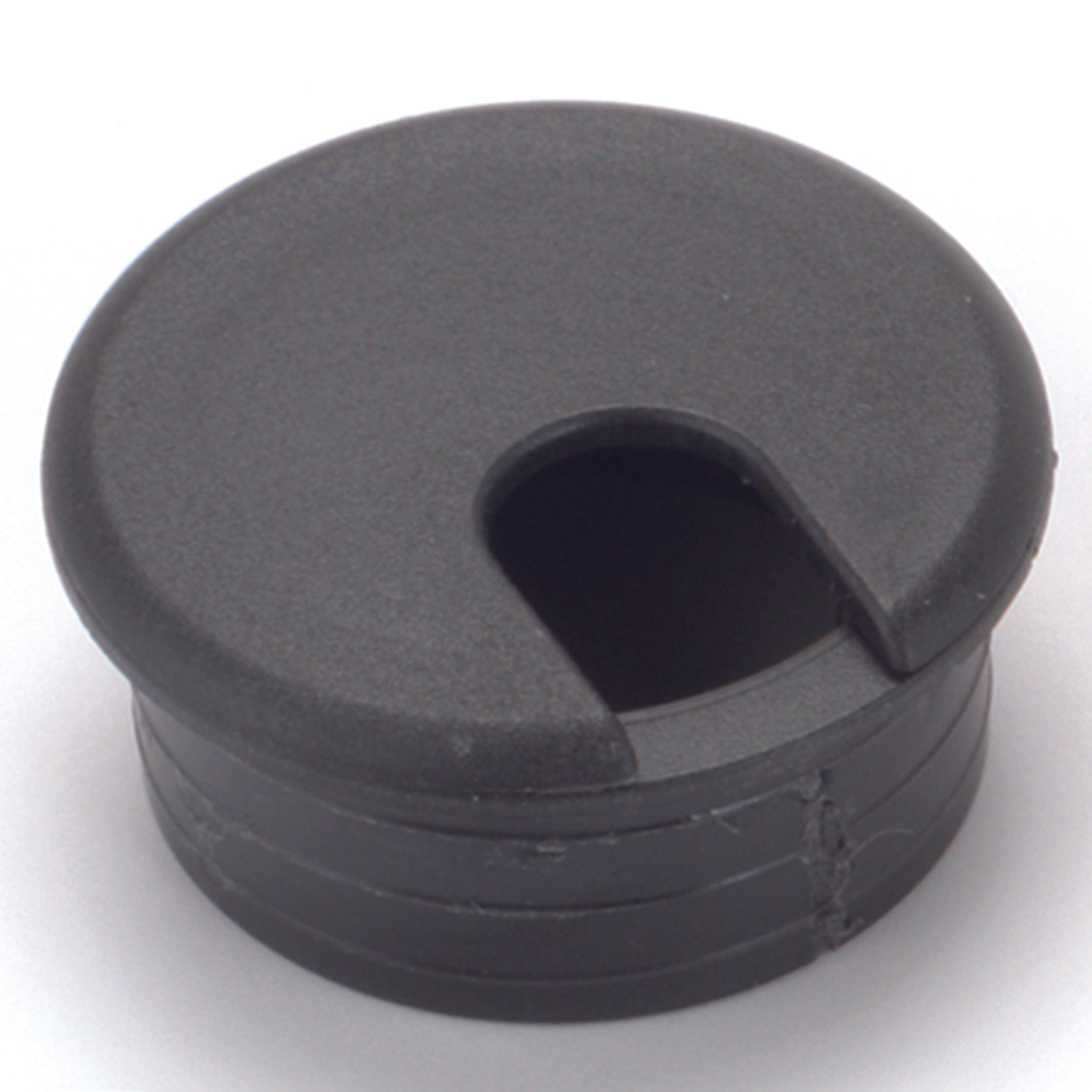 2 1/2 Inch Cable Management Plastic Grommet - Black Wire Organizer for Desk, Office & Home Use - Cable Hole Cover for Clean Workspace Setup