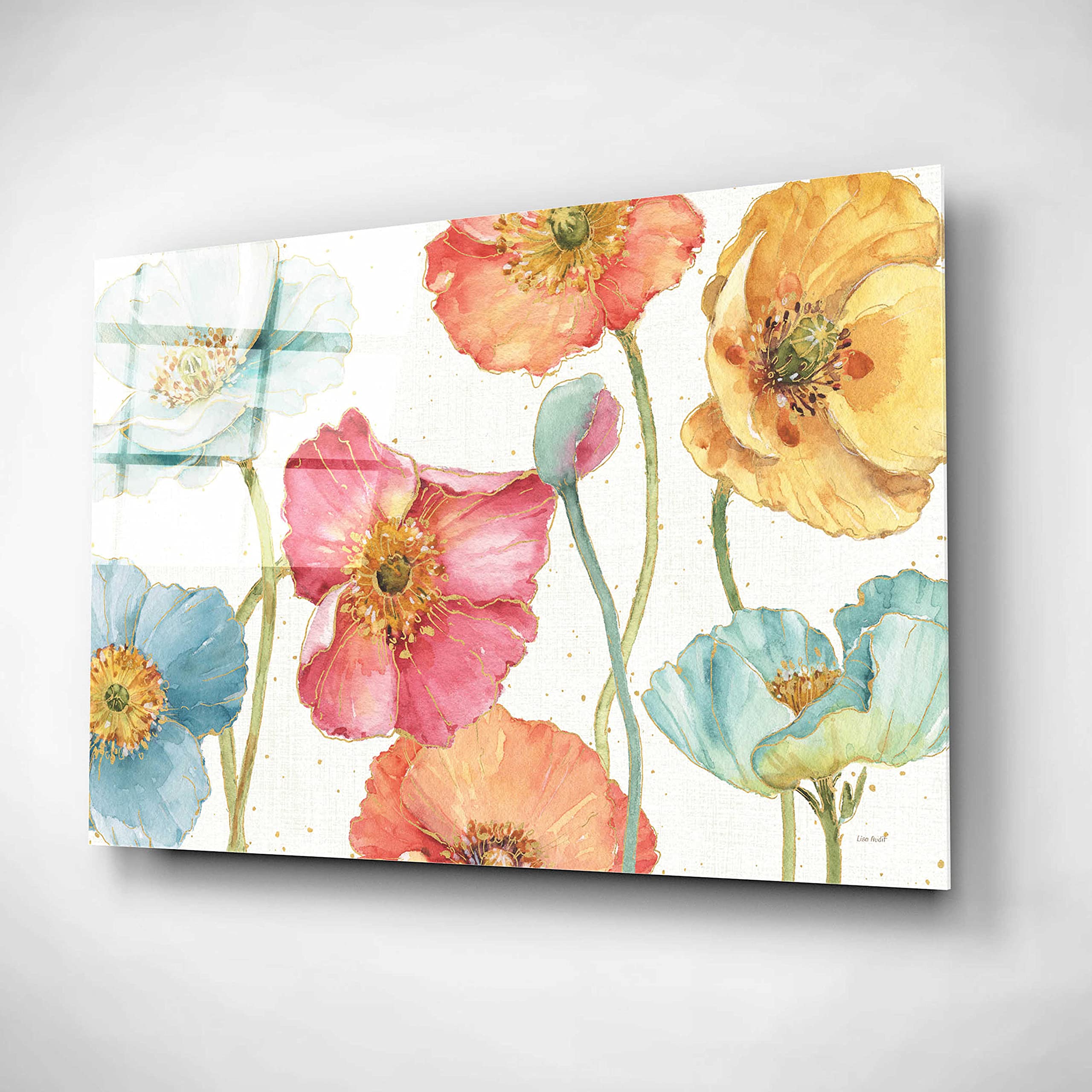 Spring Softies I by Lisa Audit - 24x16 Inch Acrylic Glass Wall Art Decor, Modern Floral Painting for Living Room, Bedroom & Office
