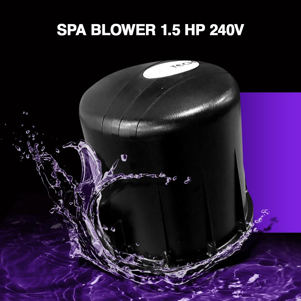 Puri Tech 1.5HP 240V Silent Twister Outdoor Spa Blower - Powerful & Quiet Air Pump for Hot Tubs, Jacuzzis, and Pool Water Circulation