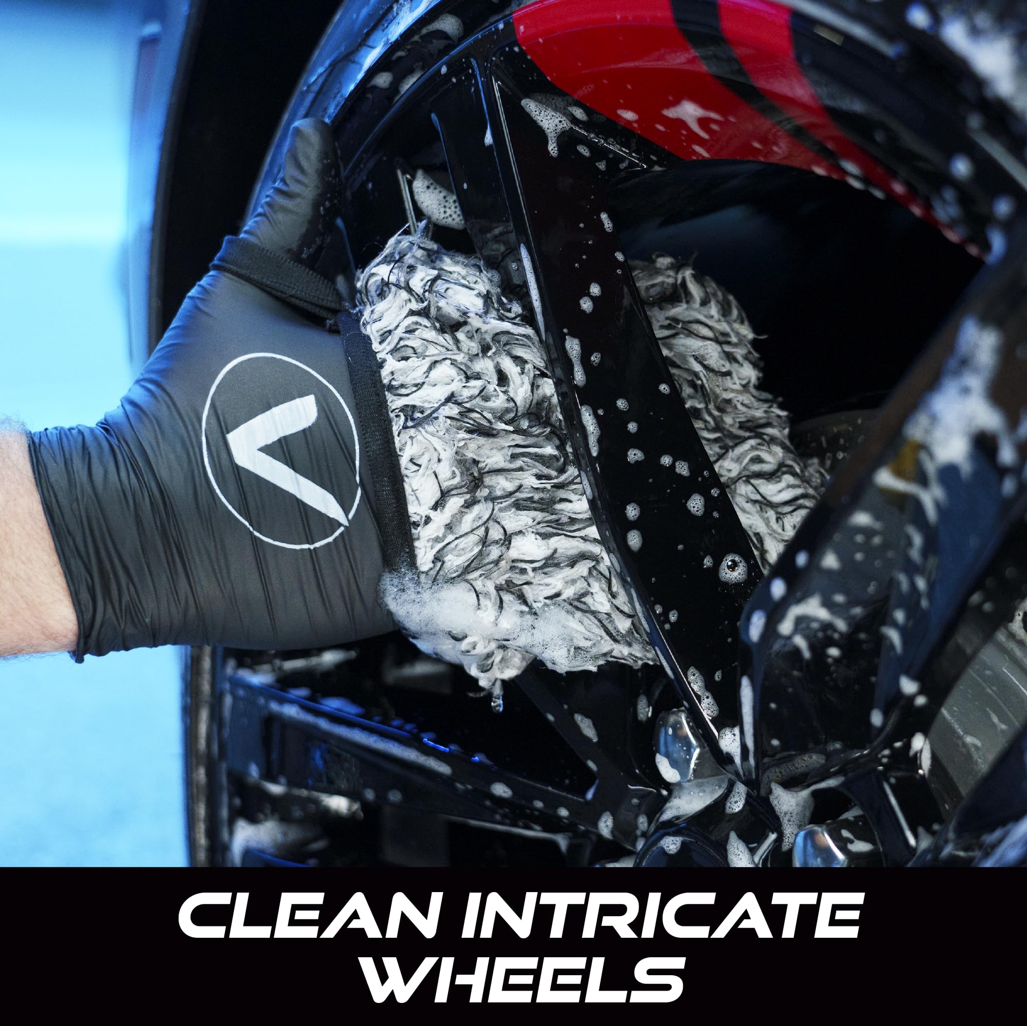 Premium Microfiber Wheel Cleaner Mitts for Cars - 2 Pack (5.5