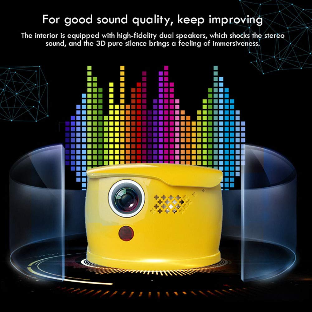 Mini Portable Projector - Smart Wireless Bluetooth & WiFi HD Home Theater LED Video Projector - HDMI/VGA/USB/AV Compatible - Works with TV Stick, PS4, Laptop - Perfect for Movies, Gaming & Outdoor Entertainment (White)