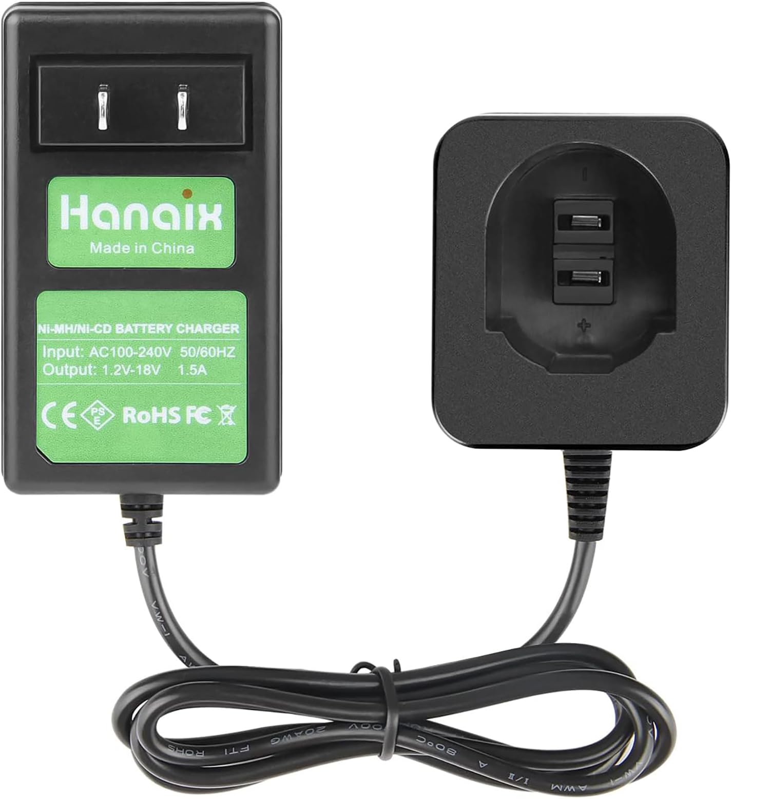 Black and Decker 7.2V-18V Ni-MH Battery Charger for PS120 PS130 PS140 - Fast Charging 18V Portable Power Tool Charger - Perfect for Drills, Saws, and DIY Projects