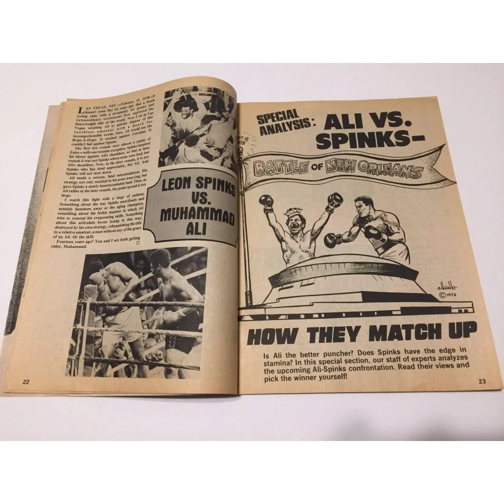 Leon Spinks Signed Muhammad Ali 1978 Super Fight Magazine with COA - Authentic Collectible Boxing Memorabilia for Fans & Sports Enthusiasts - Perfect for Display in Man Cave, Sports Bar or Boxing Memorabilia Collection