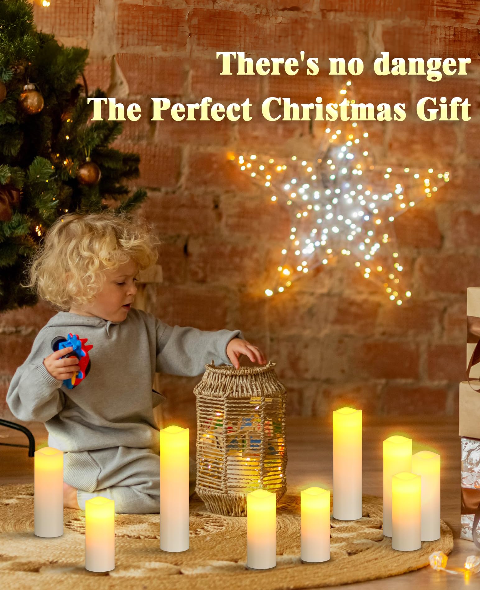 Flameless LED Pillar Candles Set of 9 - Battery Operated with Remote & Timer, Real Wax - Perfect for Home Decor, Weddings, Parties & Relaxation