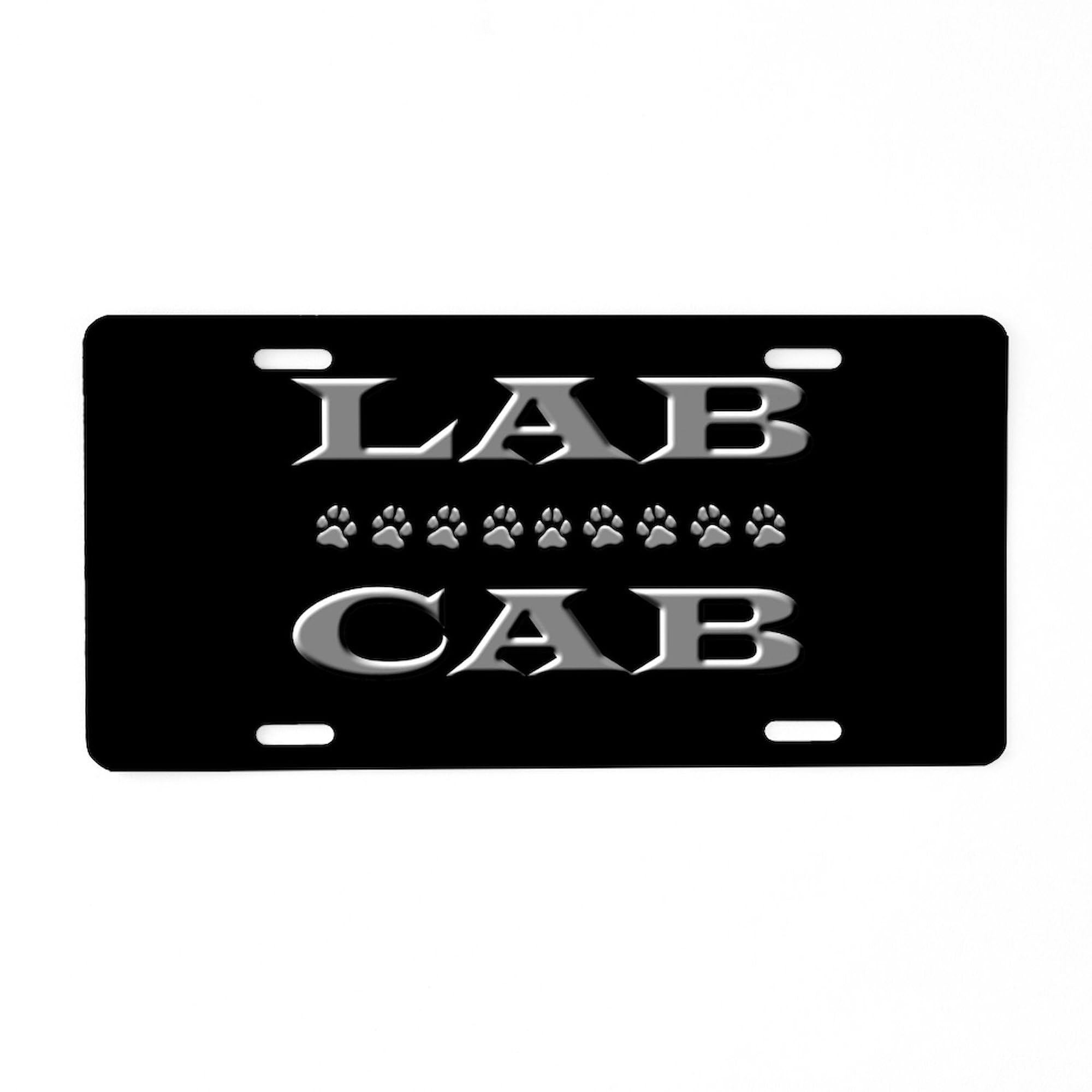 CafePress Lab Cab Aluminum License Plate - Custom Front License Plate & Vanity Tag for Cars, Trucks & SUVs - Perfect for Personalization & Car Enthusiasts