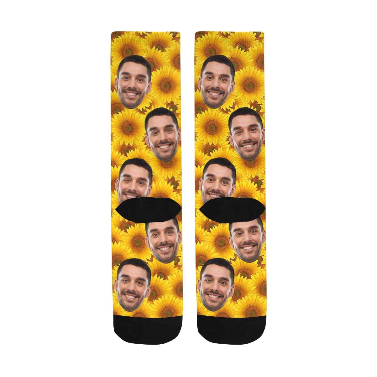 Custom Photo Print Sublimated Crew Socks - Personalized Funny Face Socks for Men & Women - Perfect for Gifts, Cosplay, and Sports Enthusiasts