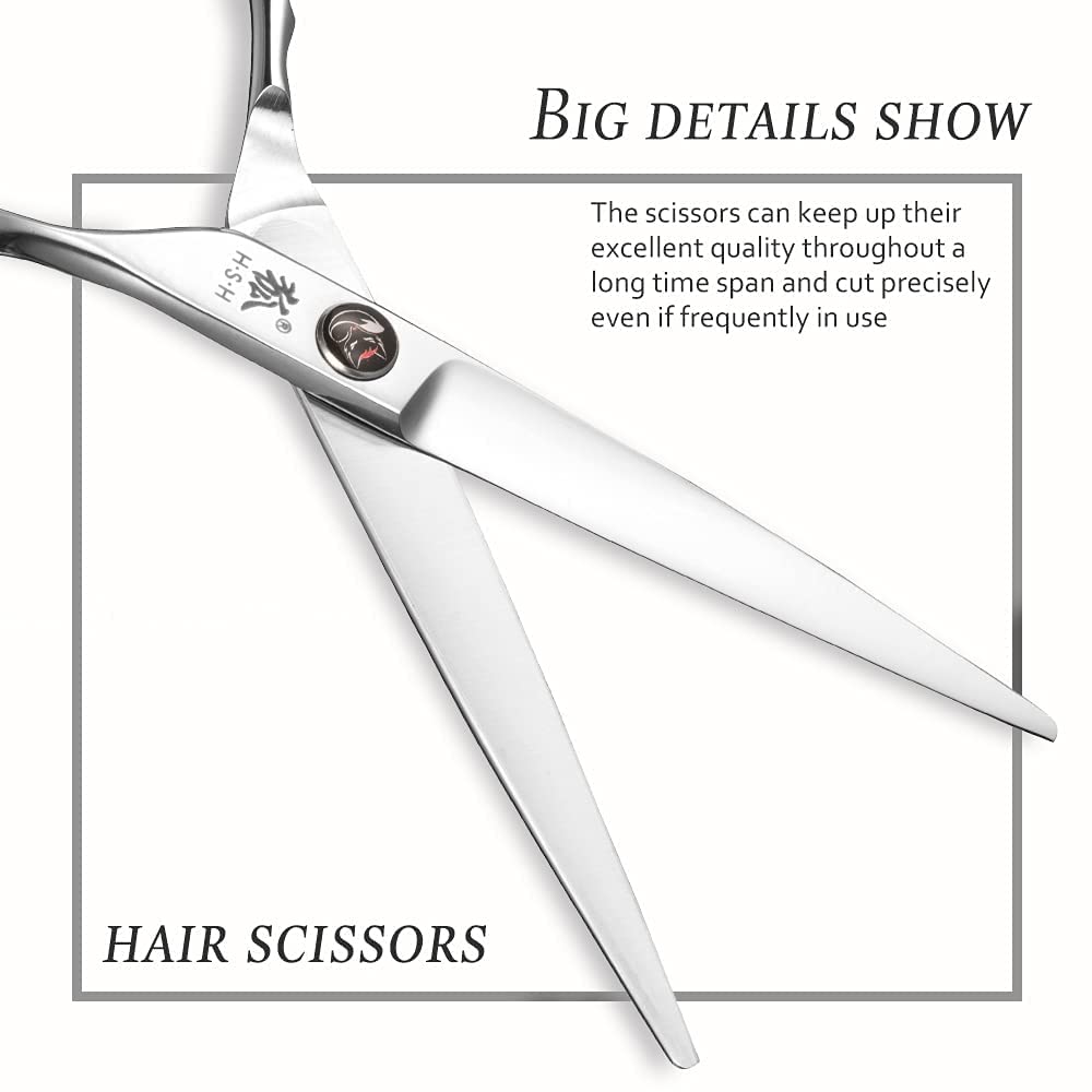 Professional Hair Cutting Scissors - Ultra Sharp Stainless Steel Barber Shears for Salon & Home Use - Precision Hairdressing Scissors for Men & Women (Pack of 2) - Perfect for Styling, Trimming & Hairdressing