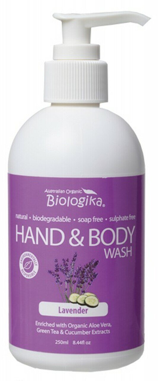 Biologika Lavender Hand & Body Wash - Natural Moisturizing Soap for Dry Skin - Relaxing Aromatherapy Shower Gel for Bath & Spa Use
