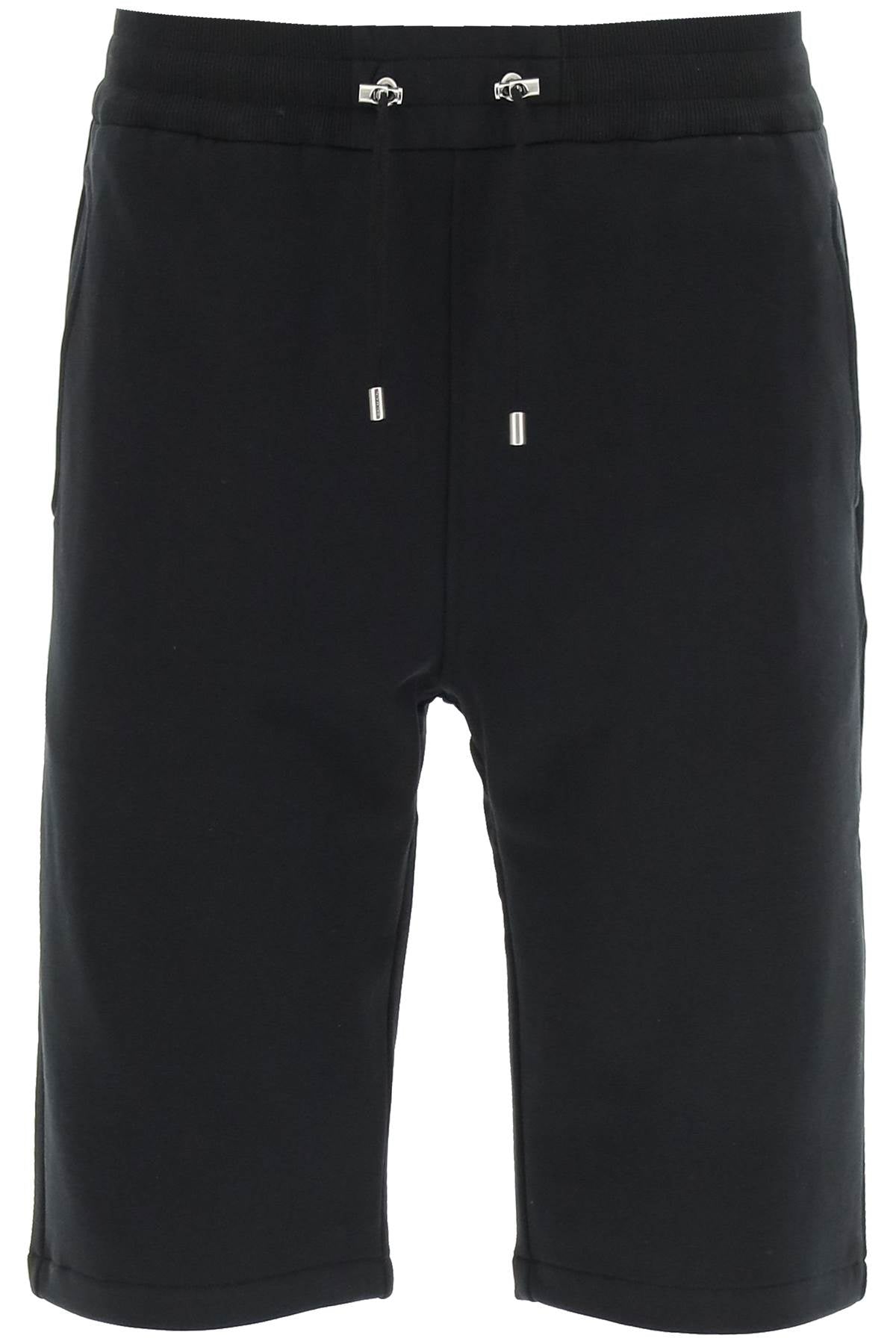 Balmain Logo Flocked Sweatshorts for Men - Comfortable Lounge & Gym Shorts for Casual Wear and Workouts