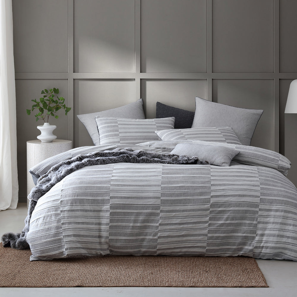 Premium Balmoral Ash Quilt Cover Set - Queen Size Bedding with Soft Cotton Fabric for Cozy Sleep | Perfect for Master Bedroom, Guest Room & Hotel Decor
