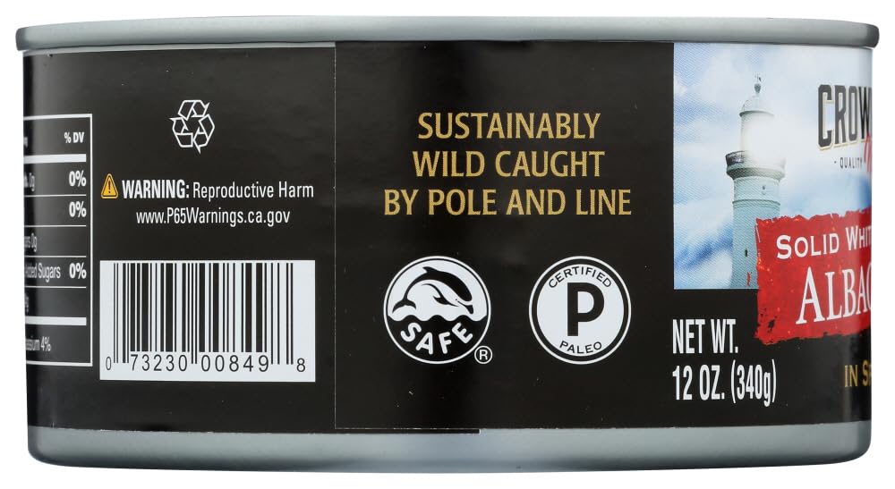 Premium Albacore Tuna in Water - No Salt Added, 12 Pack (12 Oz Cans) | Wild Caught, High Protein, Keto & Paleo Friendly | Perfect for Salads, Sandwiches, and Healthy Meal Prep
