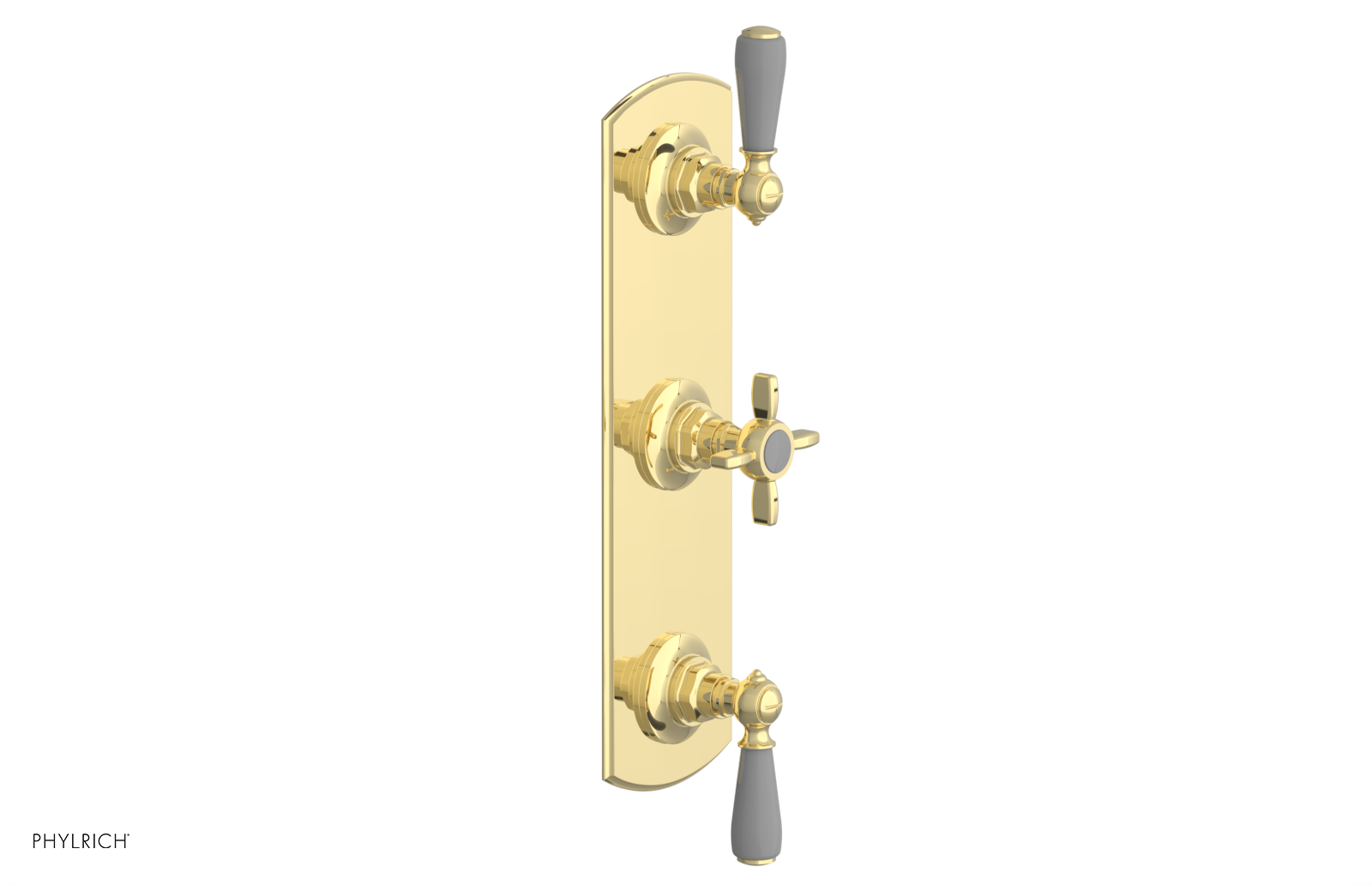 Jamestown Thermostatic Shower Valve with Dual Volume Control - Grey Accents (Model 4-740) for Bathroom & Spa Renovation