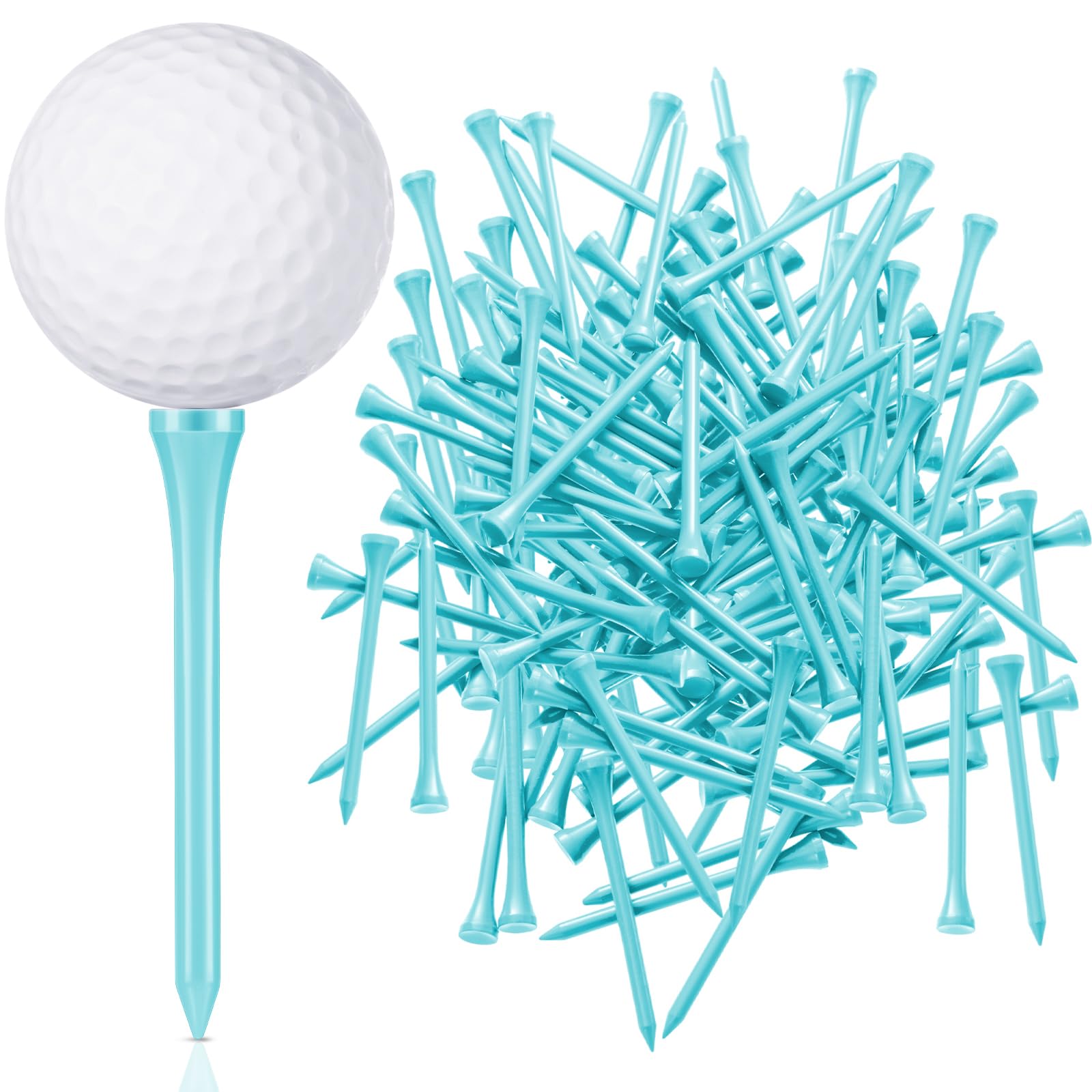 Jenaai 200 Pcs Bamboo Golf Tees - Professional Bulk Golf Tees for Women | Durable Golf Club Accessories for Driving Range & Course Play