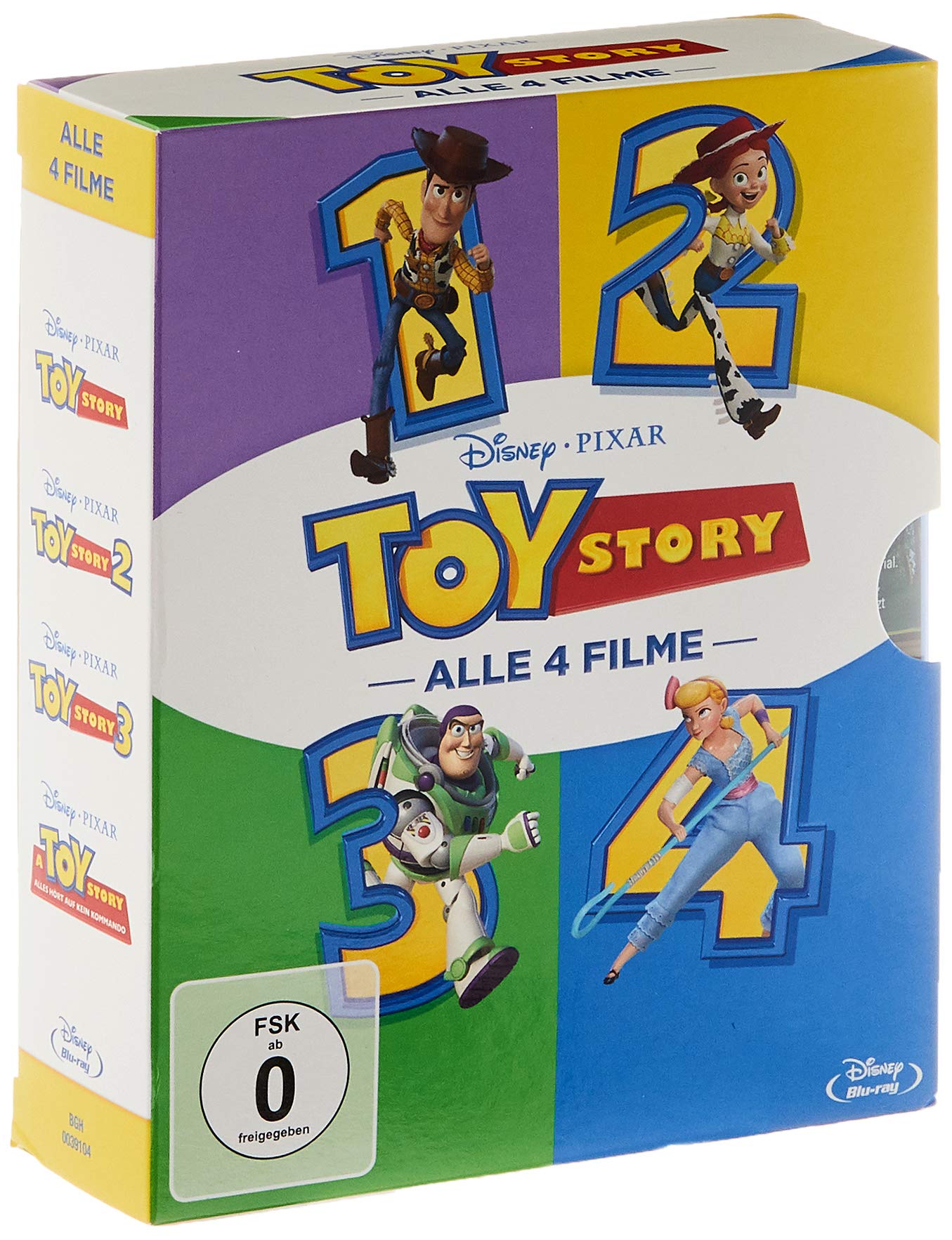 Toy Story 1-4 Complete Collection (4 Blu-Ray Discs) - Region Free with English Audio & Subtitles - Perfect for Family Movie Nights and Disney Pixar Fans