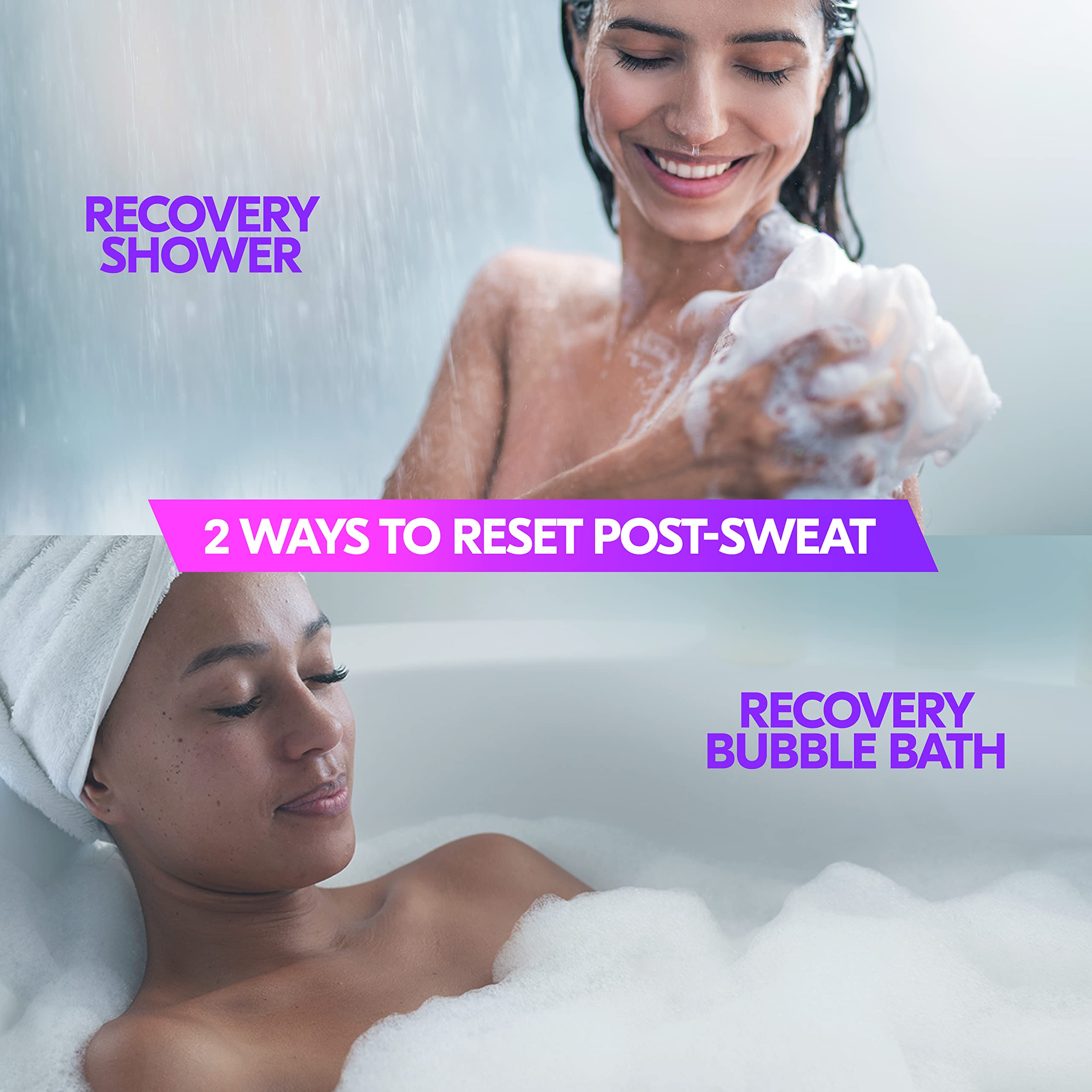 Degree Maximum Recovery Body Wash & Soak - Post-Workout Skincare with Lavender Extract, Epsom Salt & Electrolytes - 22 Fl Oz (Pack of 4) - Ideal for Muscle Recovery, Relaxation & Detox After Gym, Yoga or Sports