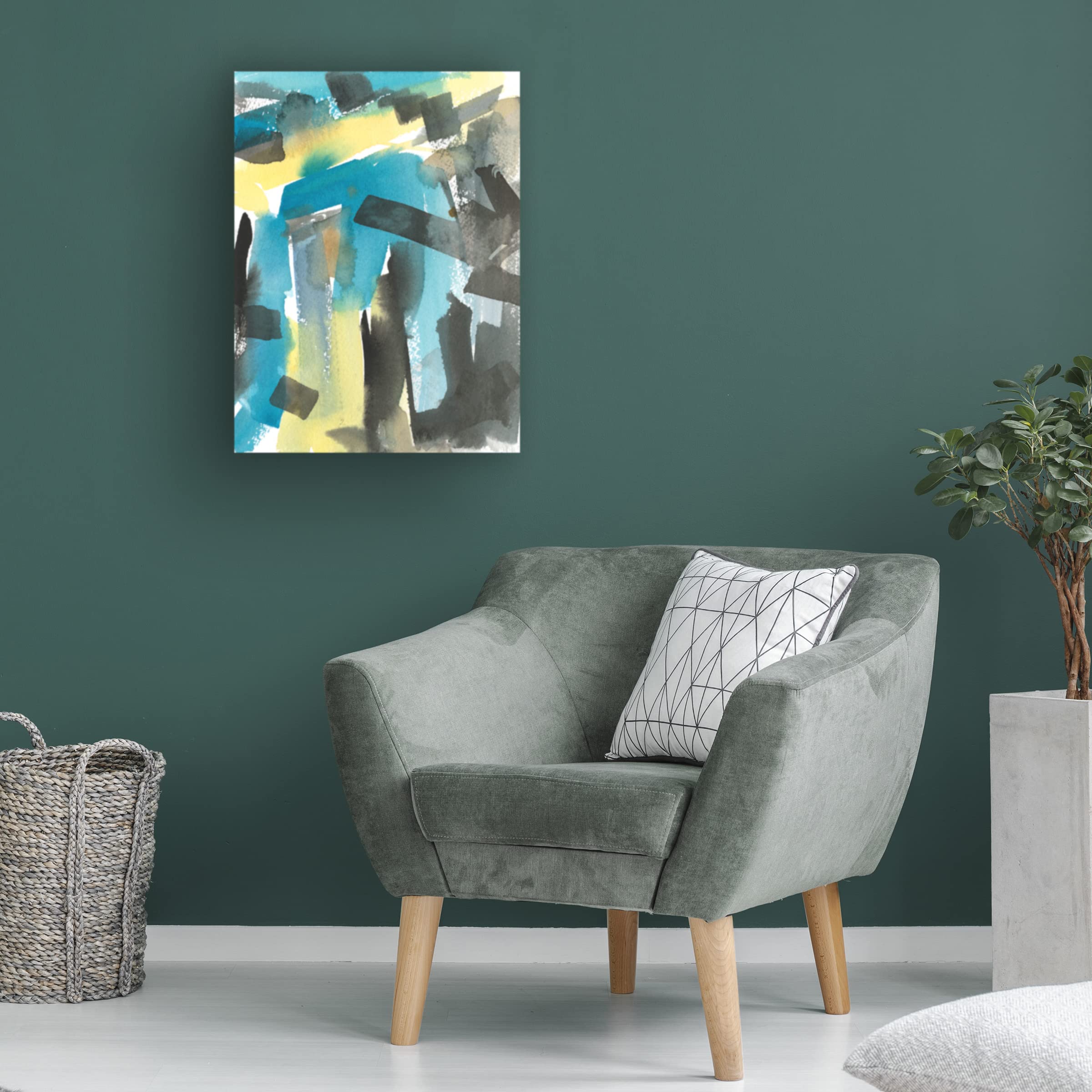 Samuel Dixon 'Interconnect II' Canvas Wall Art Print - Modern Abstract Painting for Living Room, Bedroom & Office Decor | Trademark Fine Art Collection